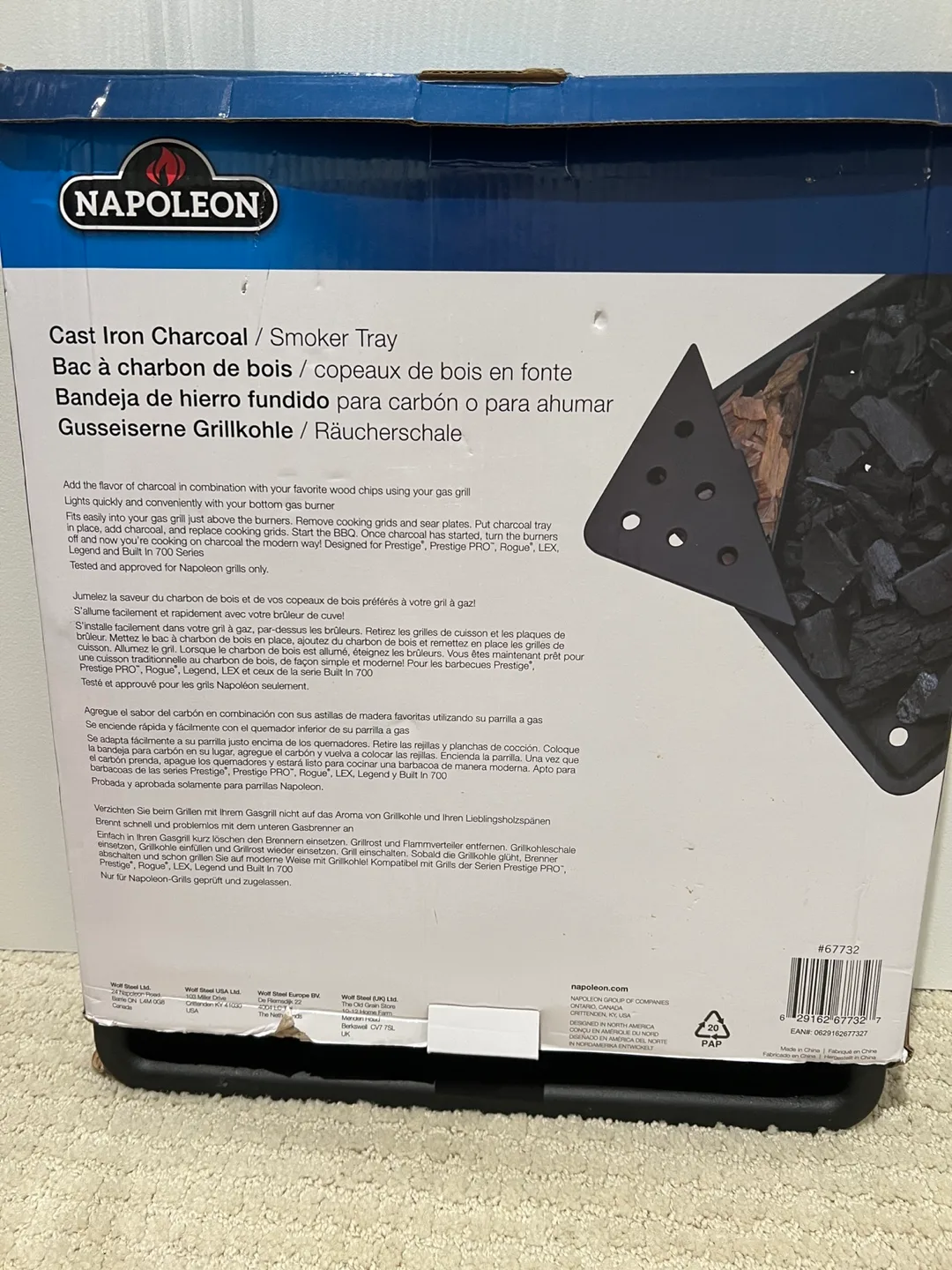 Napoleon Cast Iron Charcoal Smoker Tray image indicator(2)