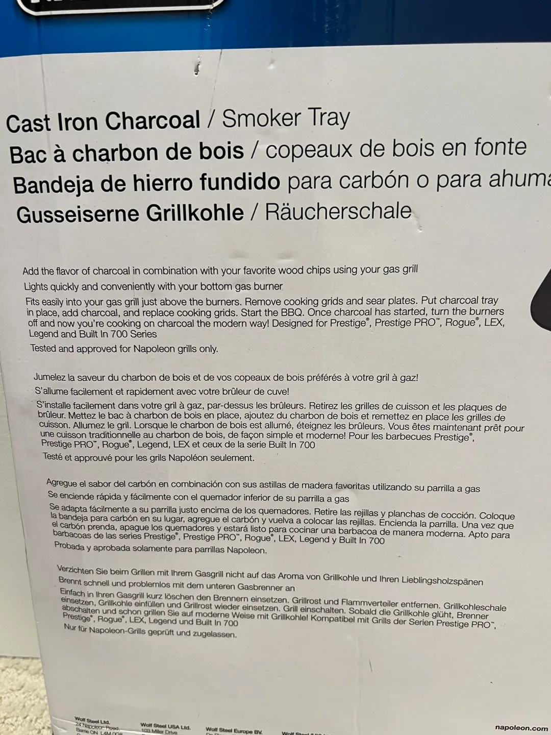 Napoleon Cast Iron Charcoal Smoker Tray image indicator(3)