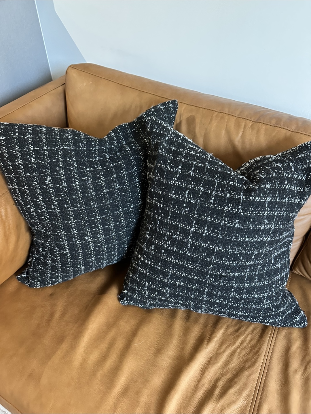 Jacquard Cushion Cover - Black/Plaid - photo 2