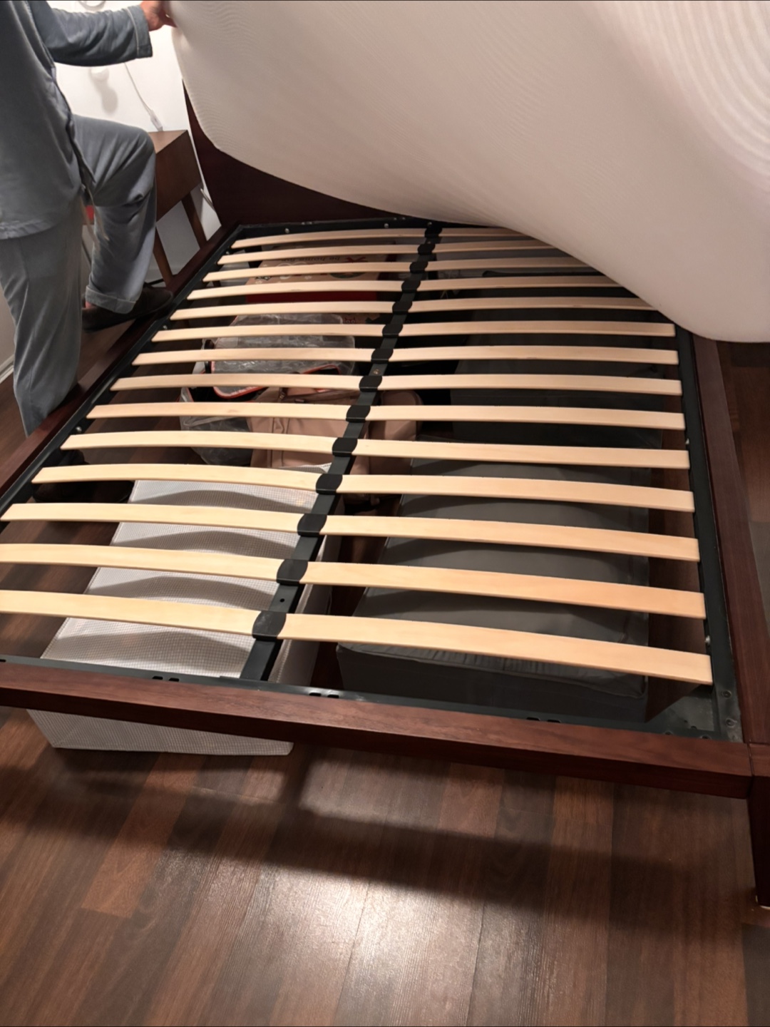 Dark Wood Queen Bed Frame - photo 2