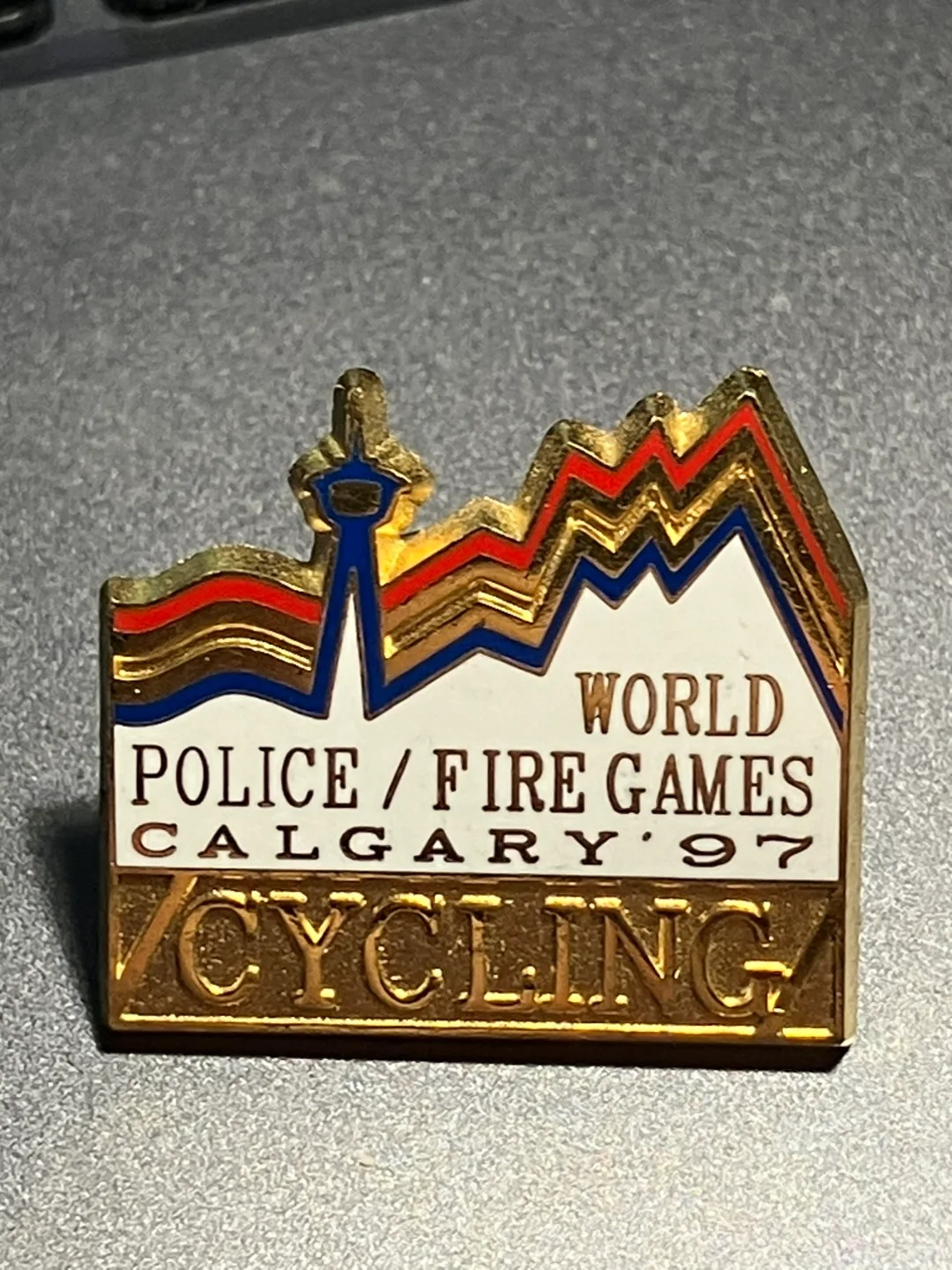 World Police Fire Games Calgary '97 Cycling Pin thumbnail