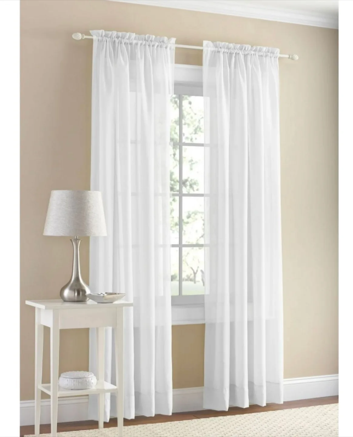 Grey & White Curtain Set image indicator(2)