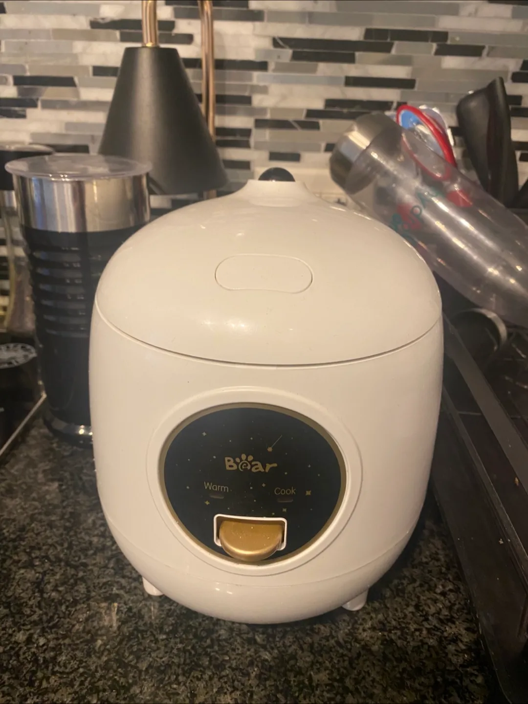 Bear Electric Rice Cooker 1.2L - White thumbnail