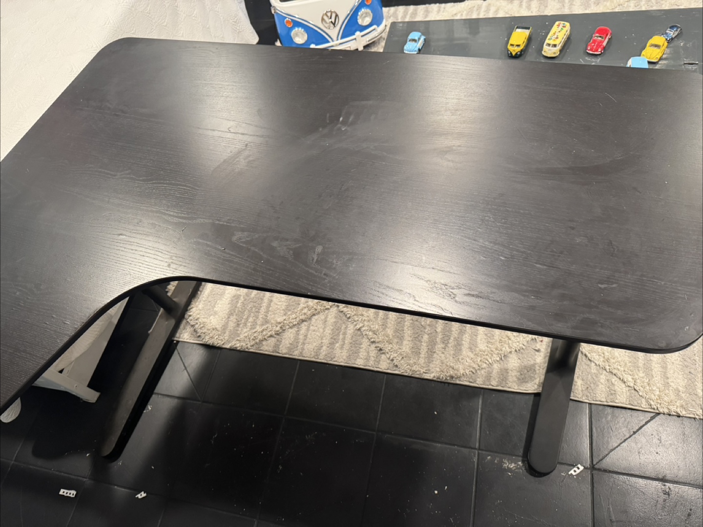 Black Adjustable Height Corner Desk - photo 3