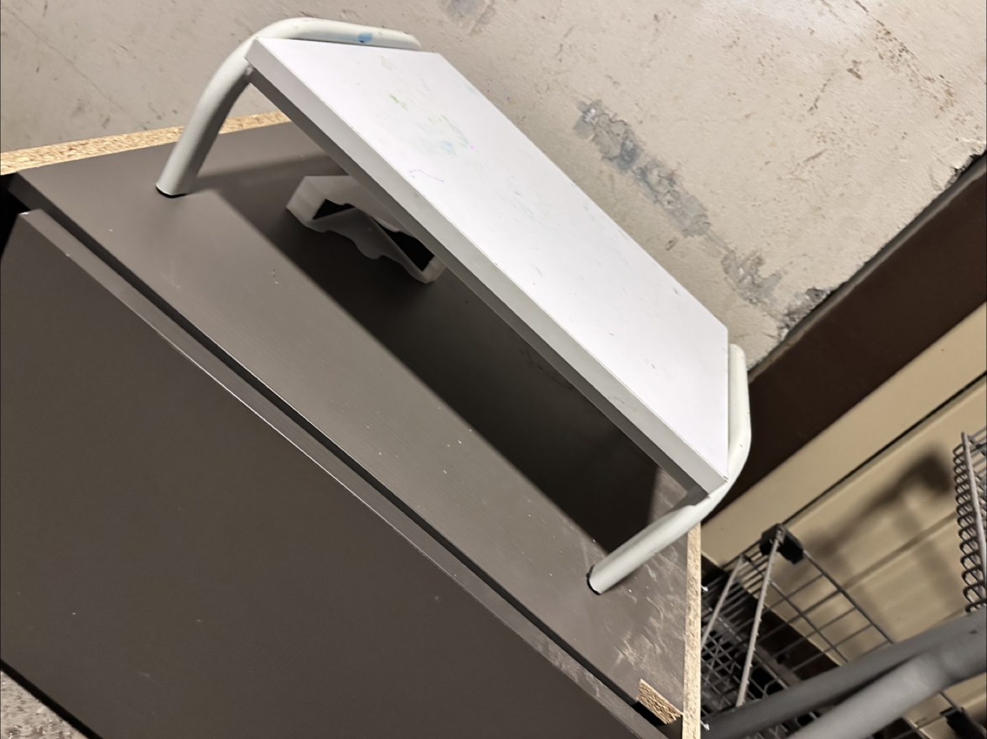 White & Grey Adjustable Monitor Stand