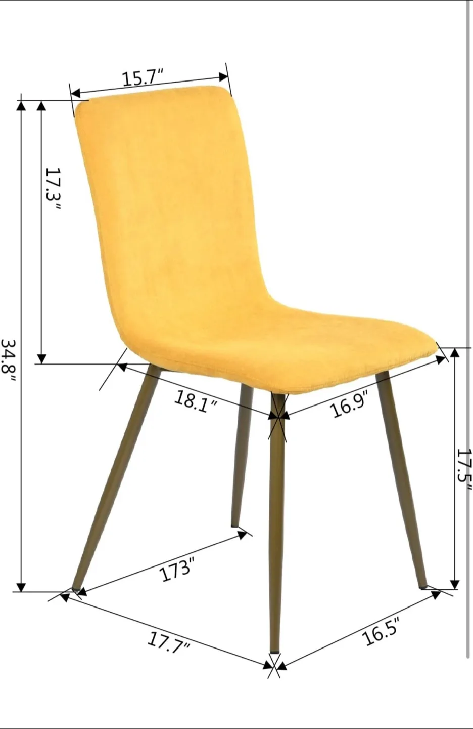 Glass Dining Table with 4 Yellow Chairs image indicator(2)