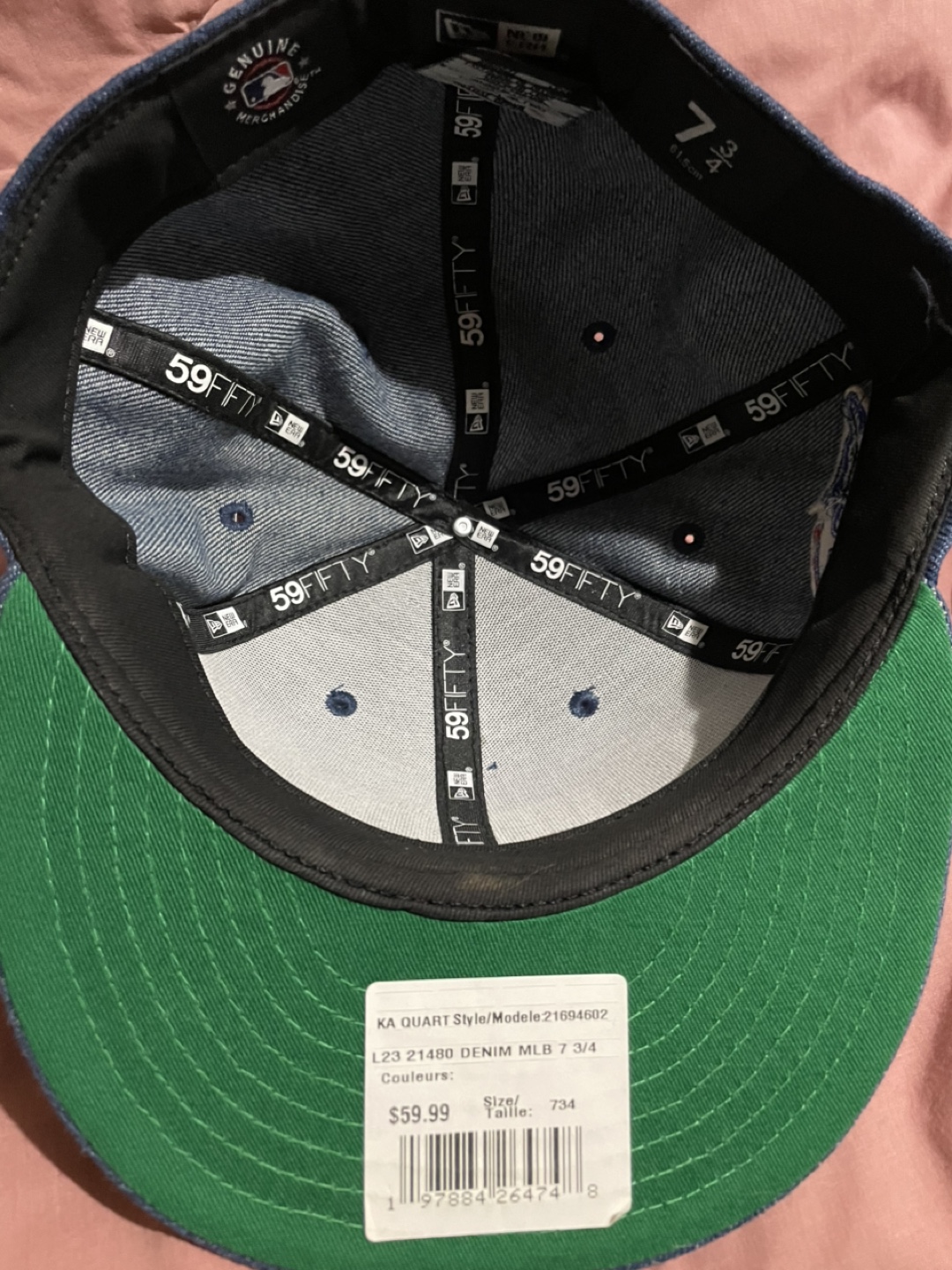 New Era Blue Jays 59FIFTY Denim Hat - Size 7 3/4 - photo 5