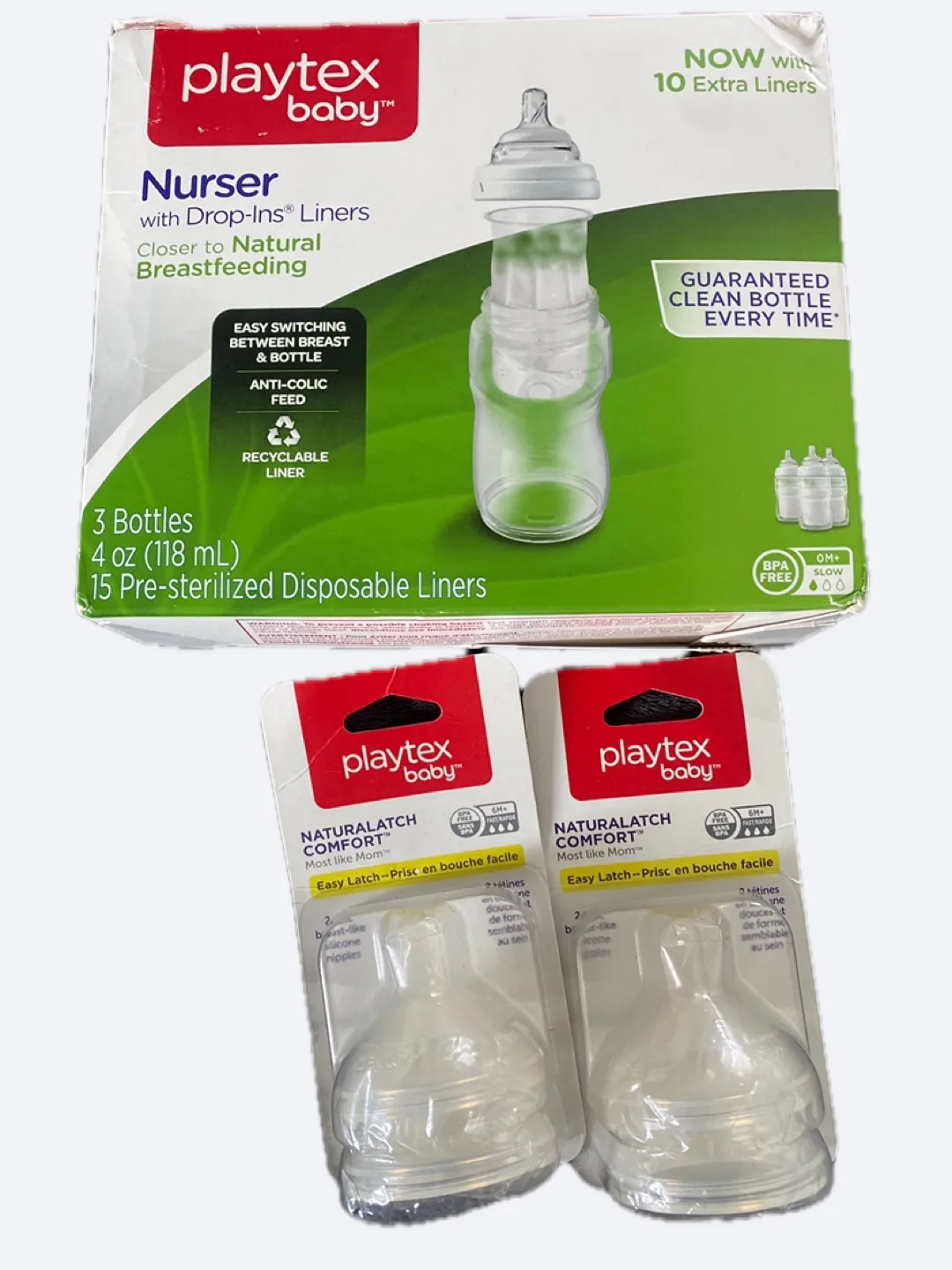 Playtex Baby Nurser with Drop-Ins Liners + Nipples thumbnail