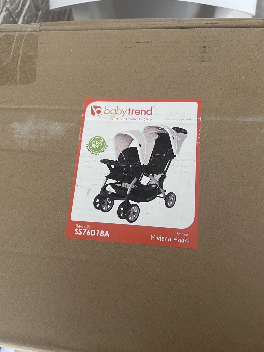 Baby Trend Double Sit N' Stand Stroller - Modern Khaki - photo 5