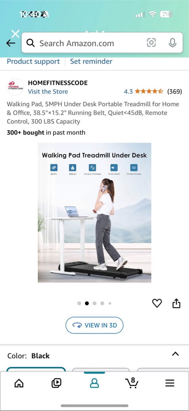 HOMEFITNESSCODE Under Desk Treadmill - photo 5