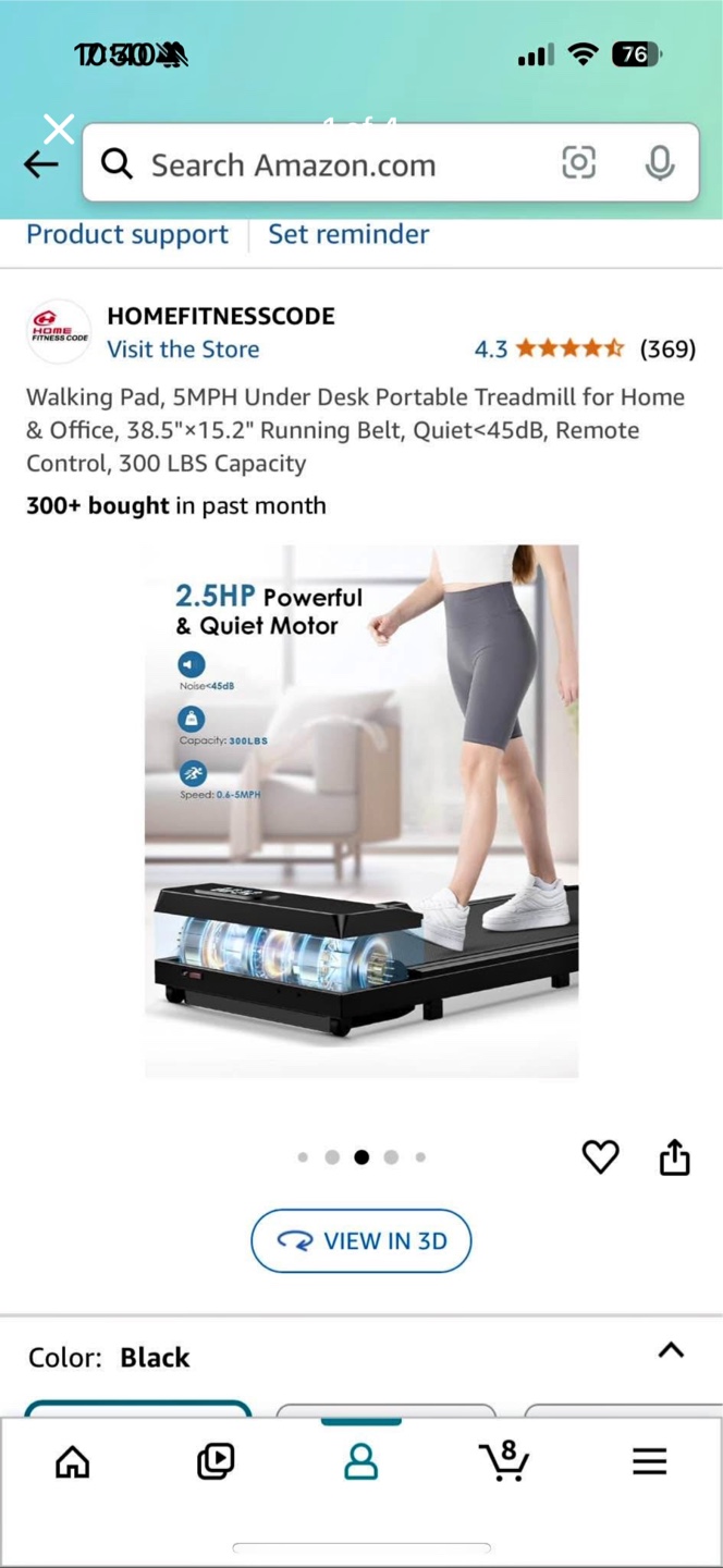 HOMEFITNESSCODE Under Desk Treadmill - photo 2