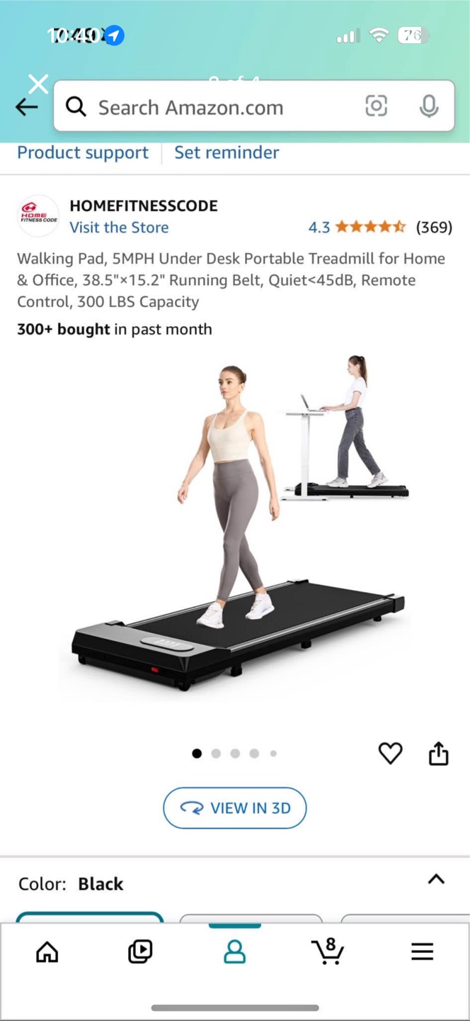 HOMEFITNESSCODE Under Desk Treadmill - photo 3
