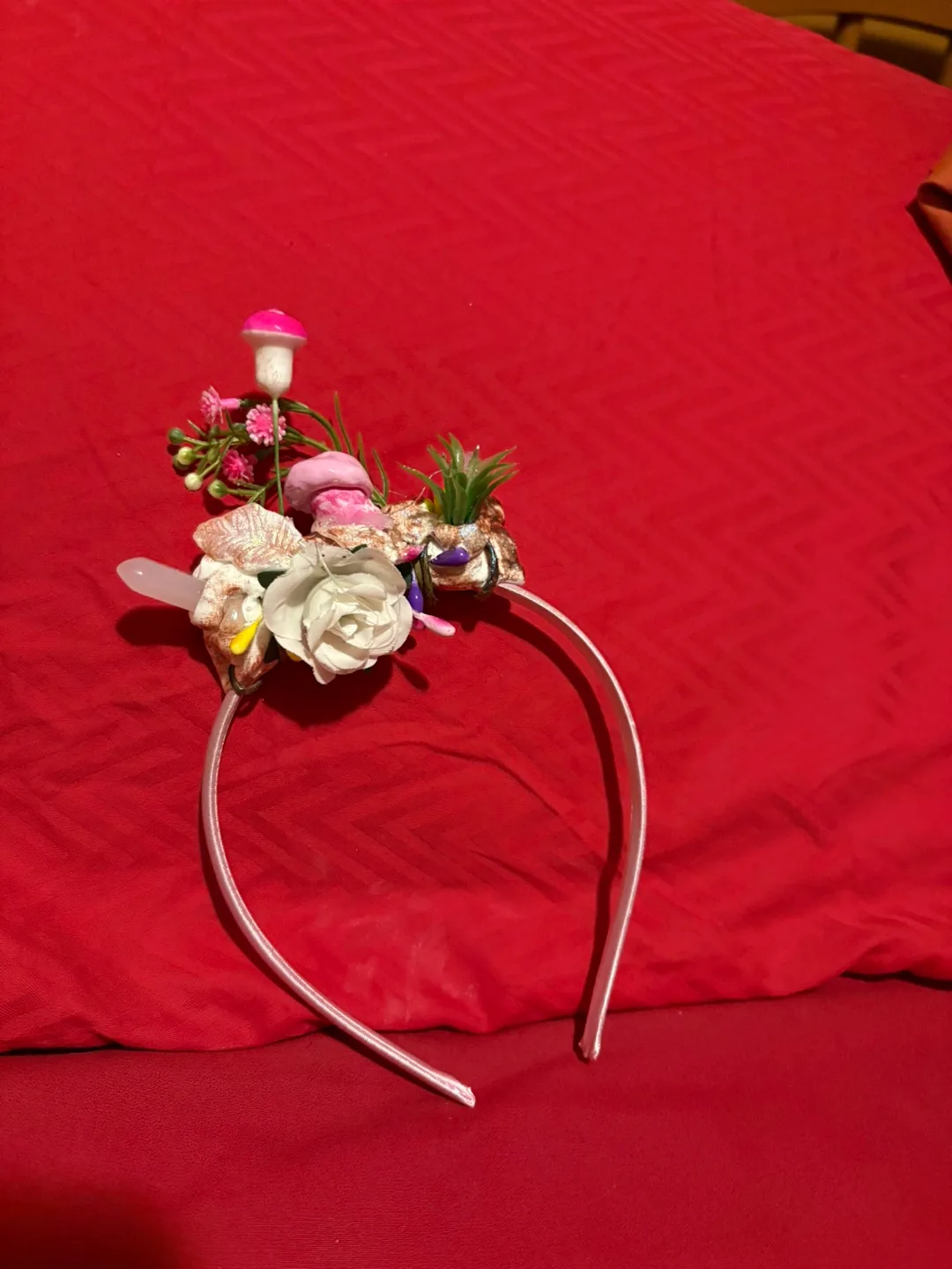 Handmade Floral Headband image indicator(3)