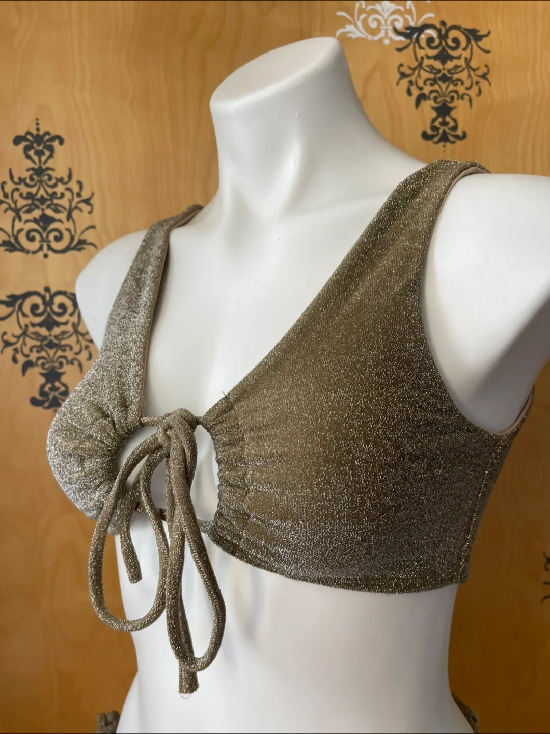 NWT Vintage 2000s Y2K Bikini  Push Up Top XS image indicator(6)