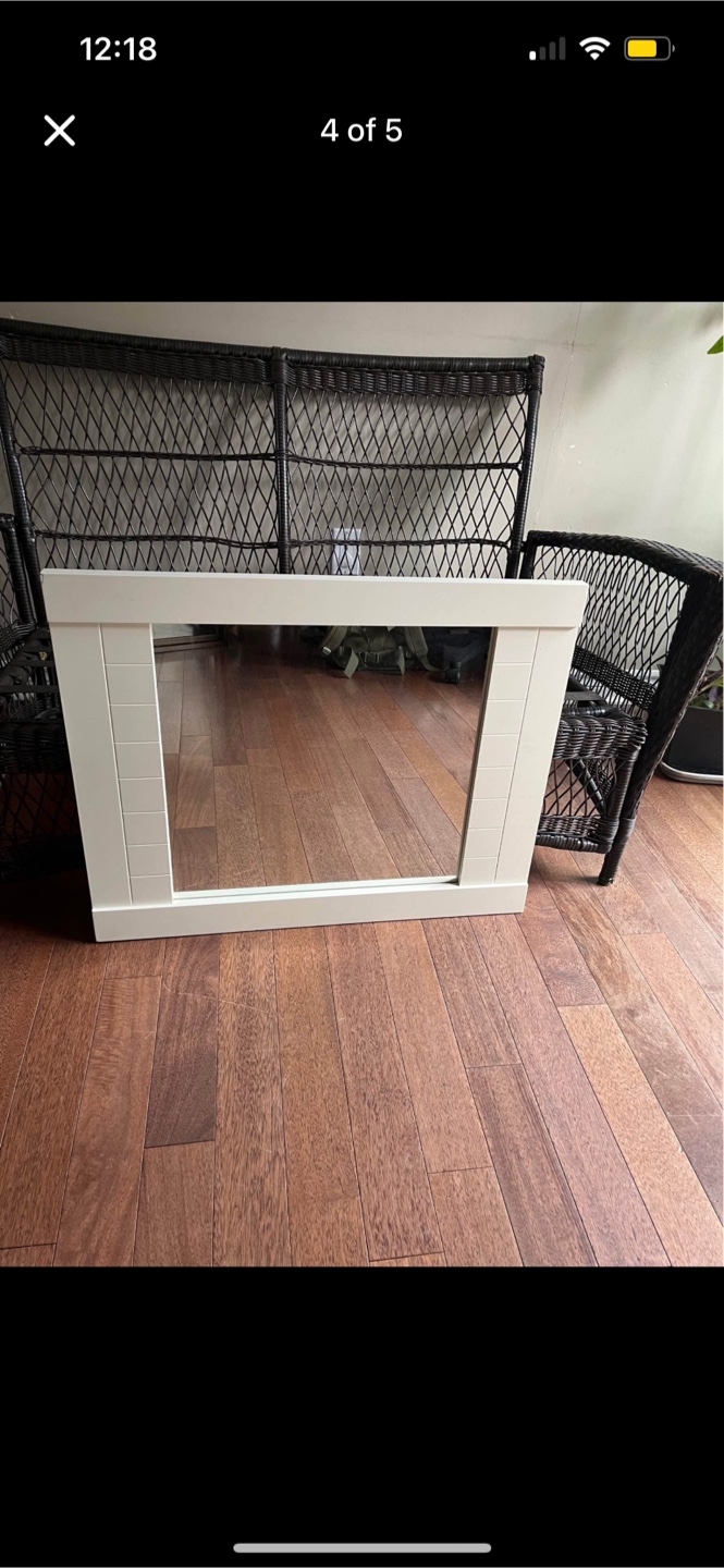 White Frame Mirror - photo 3