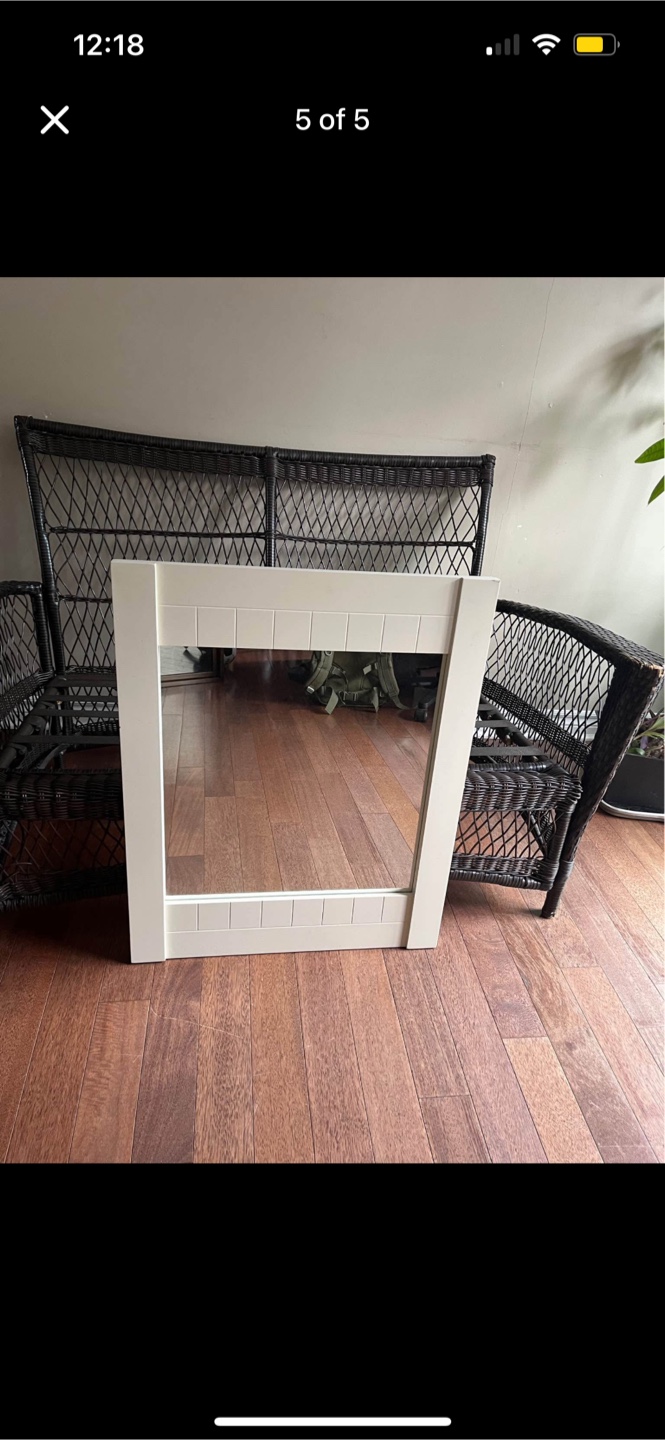 White Frame Mirror - photo 4
