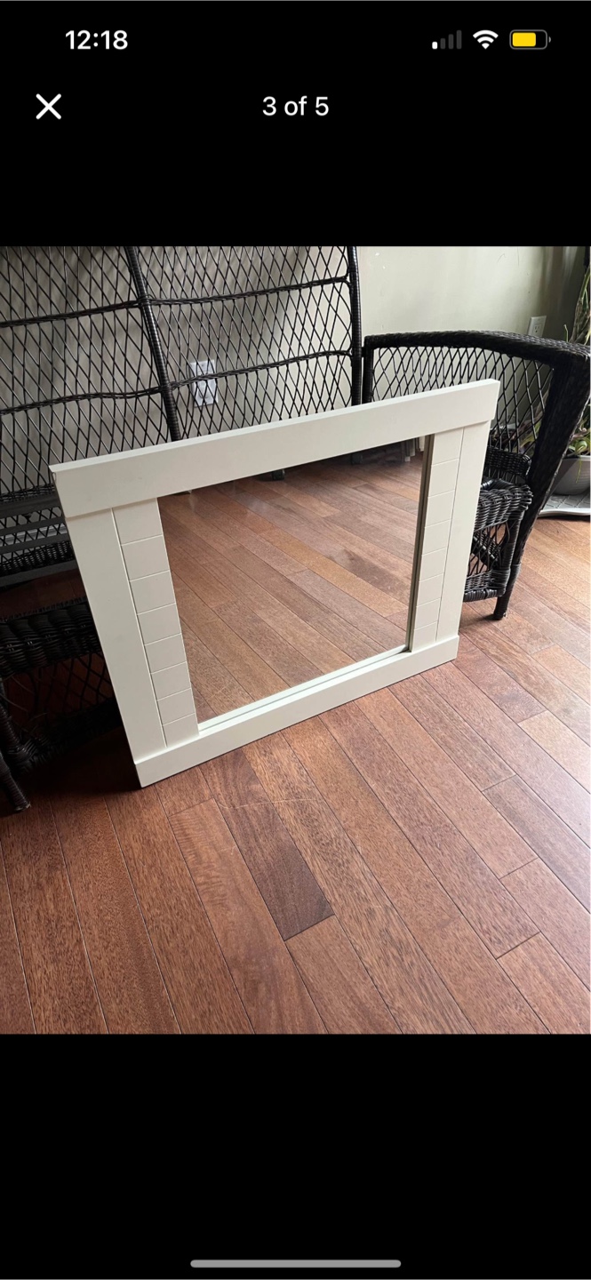 White Frame Mirror - photo 2