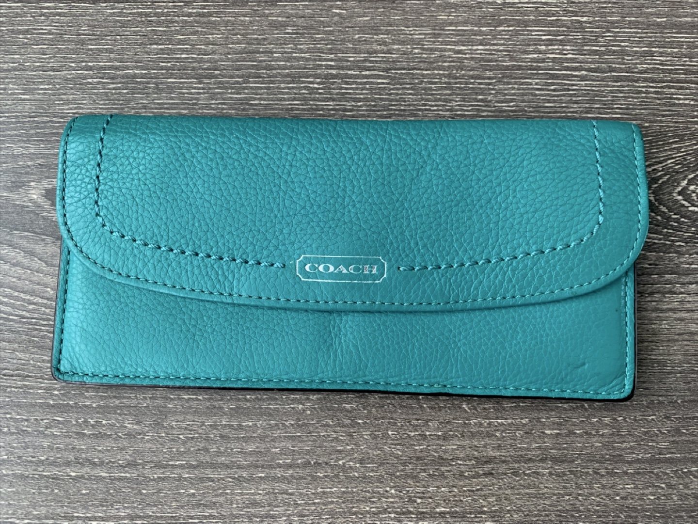 Coach Green Leather Wallet