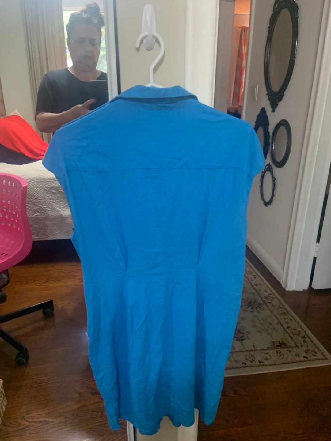 Blue Committed Linen Dress - Size XL- Blue image indicator(5)