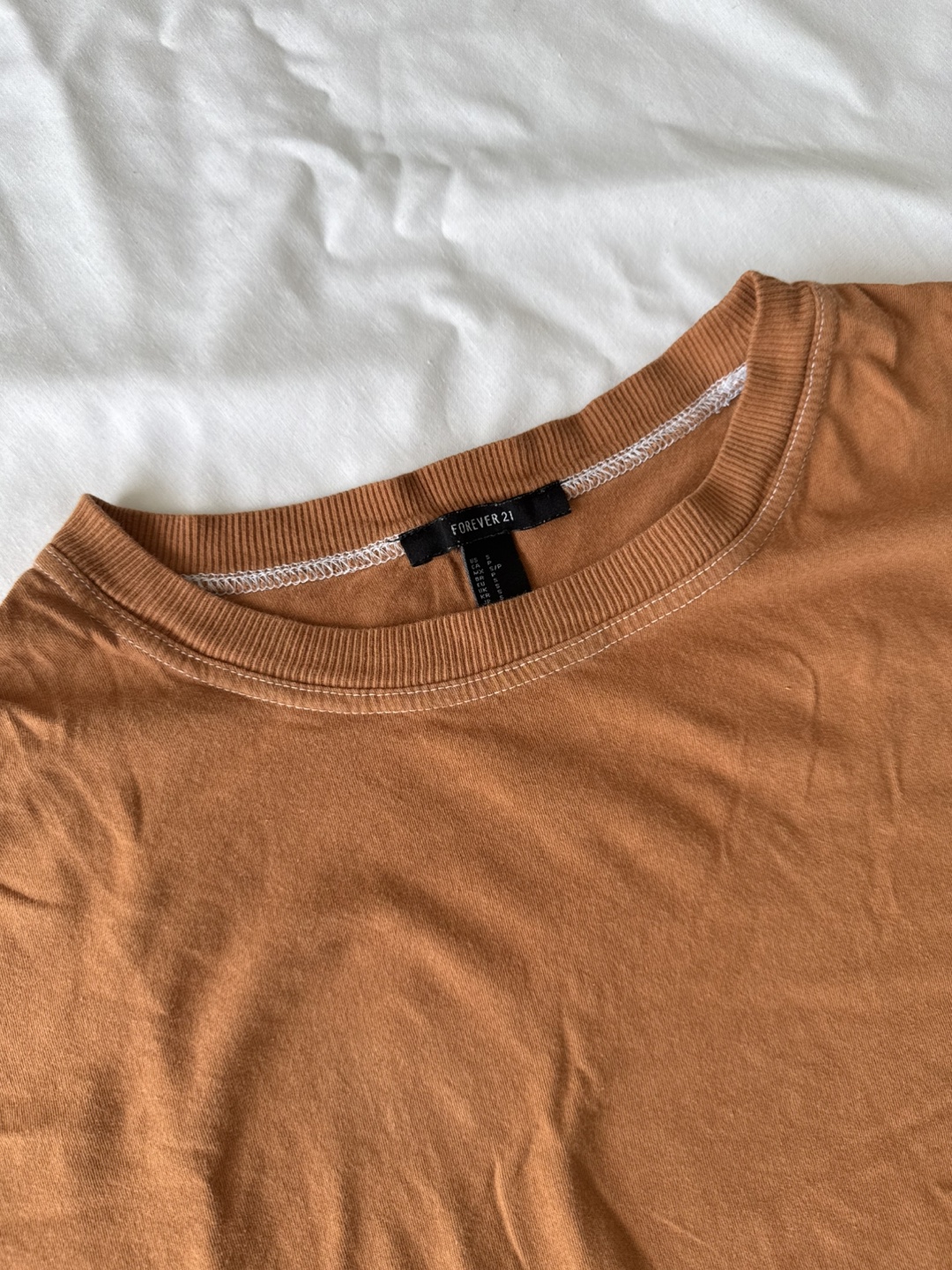 Forever 21 Orange Boxy T-Shirt - Size Small