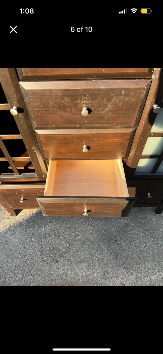 Hardwood Shelf/ Drawer Unit - photo 5