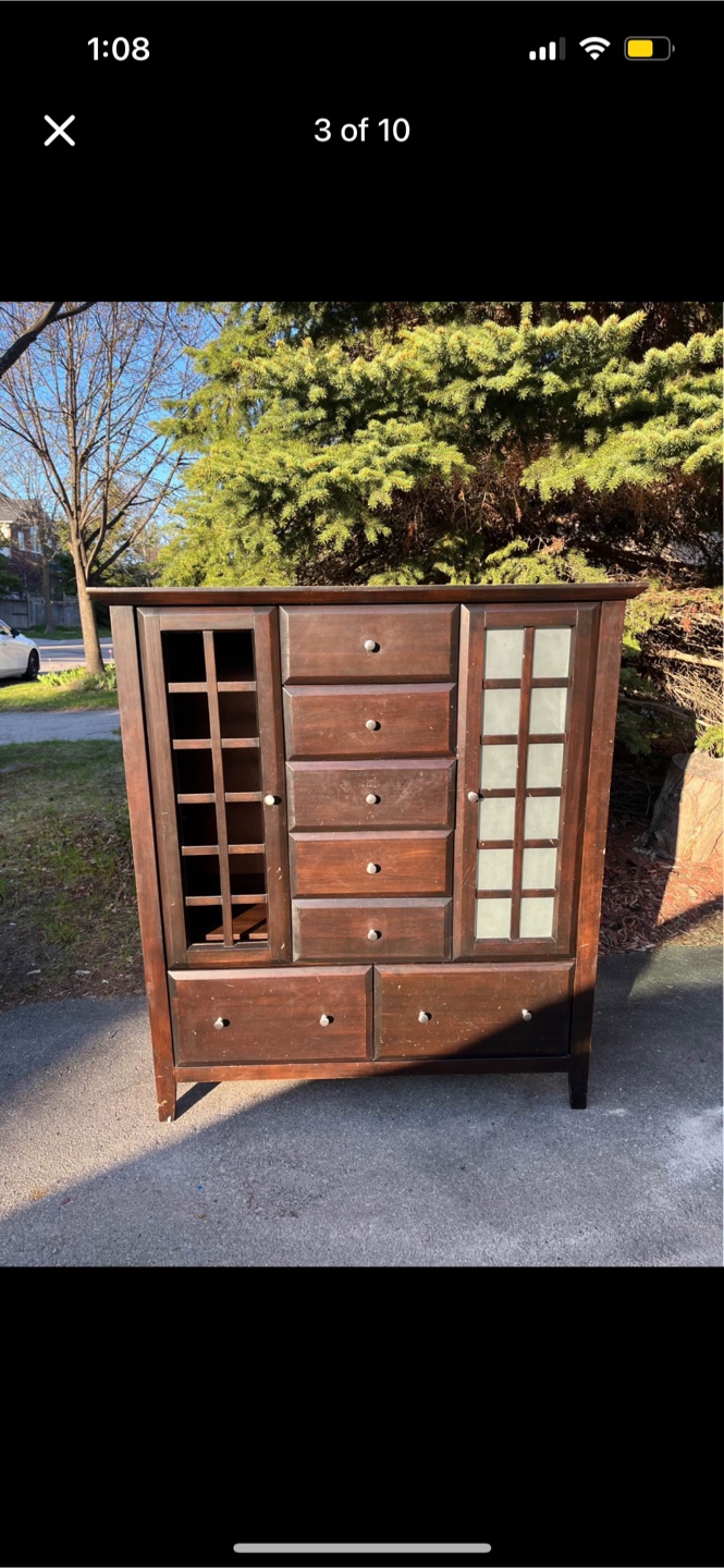 Hardwood Shelf/ Drawer Unit - photo 2