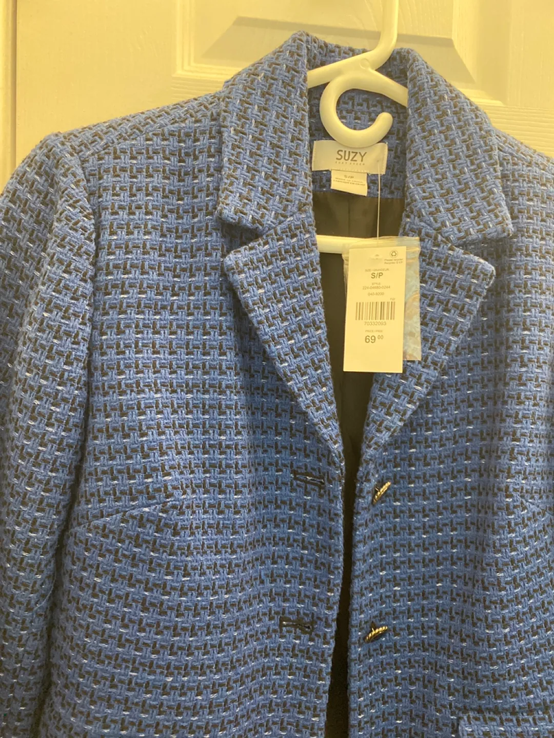 Suzy Blue Tweed Blazer - Size S/P image indicator(2)