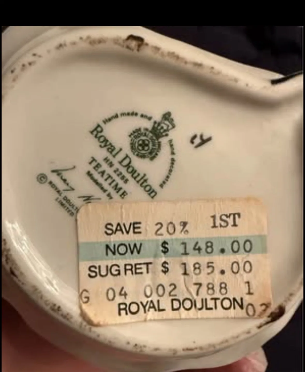 "Teatime" Limited Royal Doulton  HN 2255 Vtg 1966 image indicator(8)