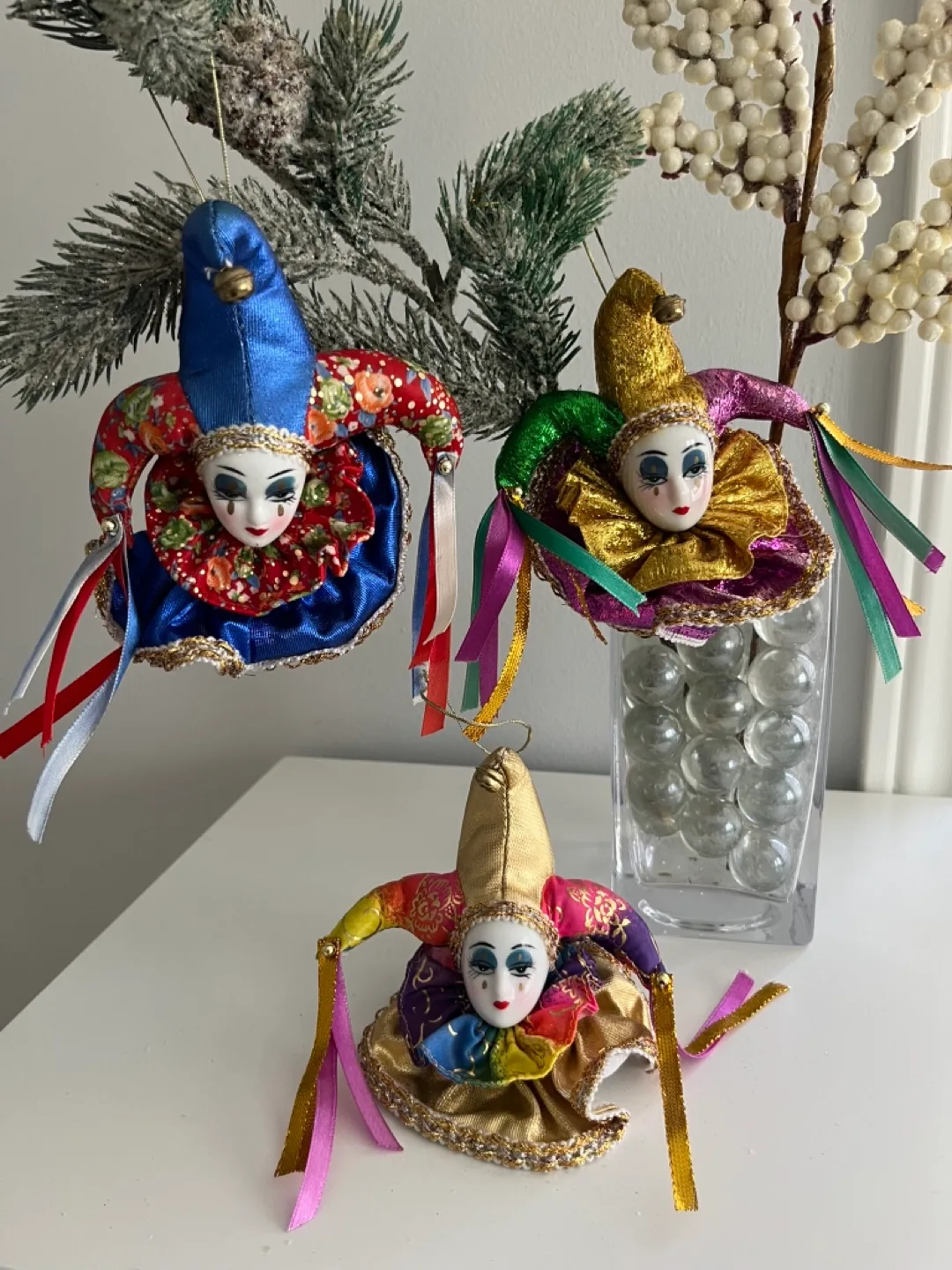 Ornaments with Porcelain Face Set of 3 thumbnail