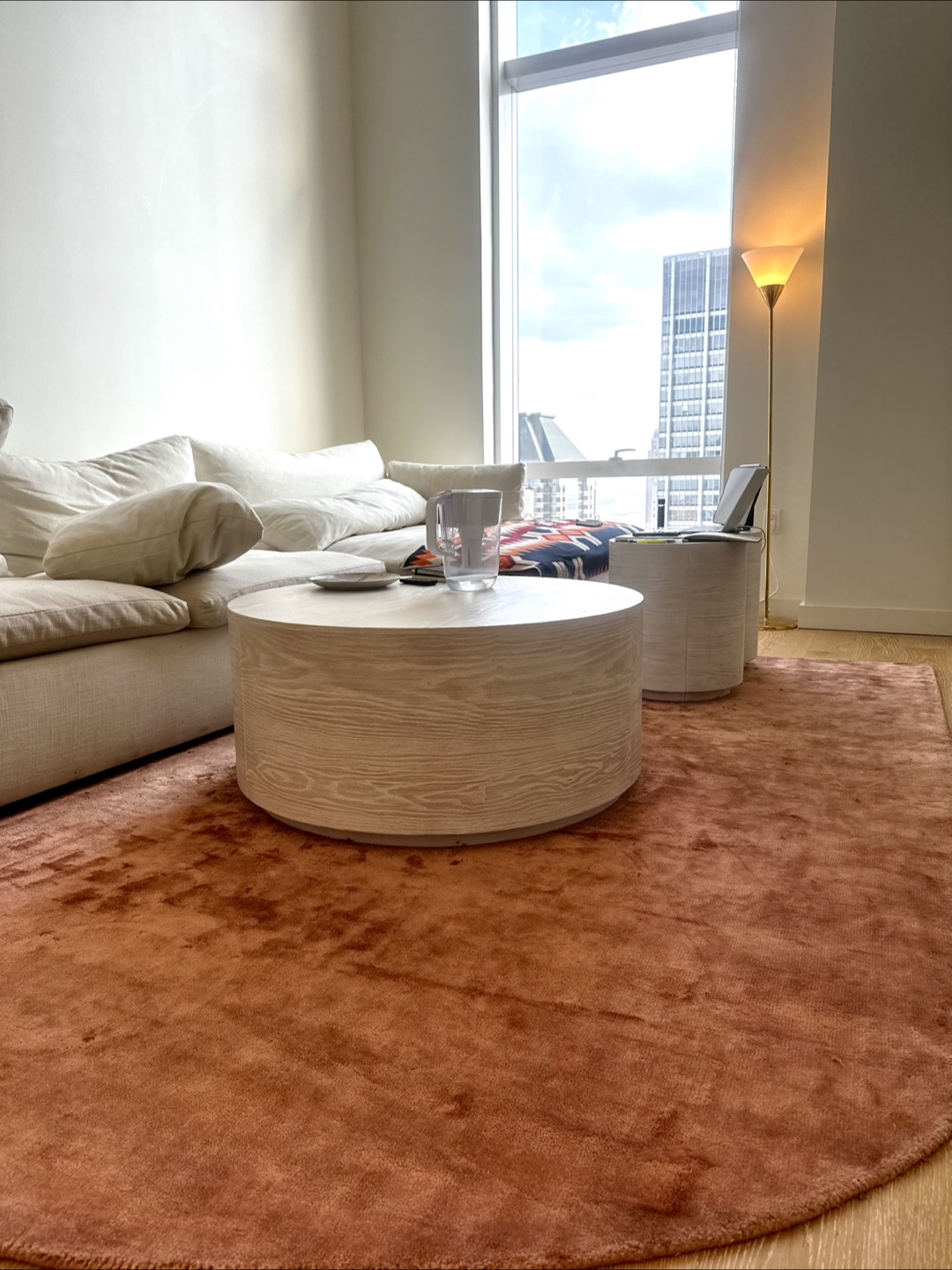 Volume Round Drum Coffee Table - West Elm