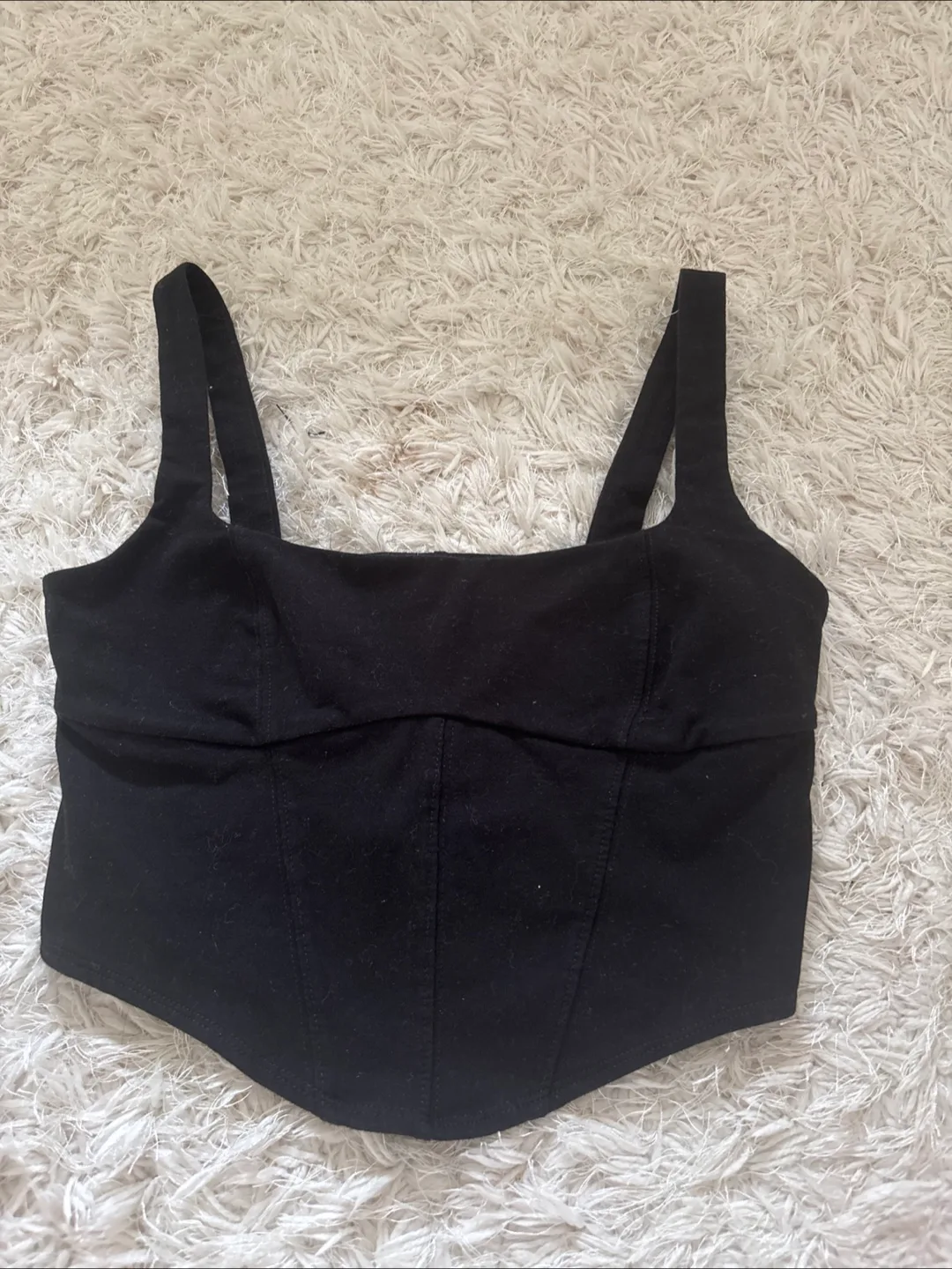 Garage Black Corset Tank Top - Size Small thumbnail