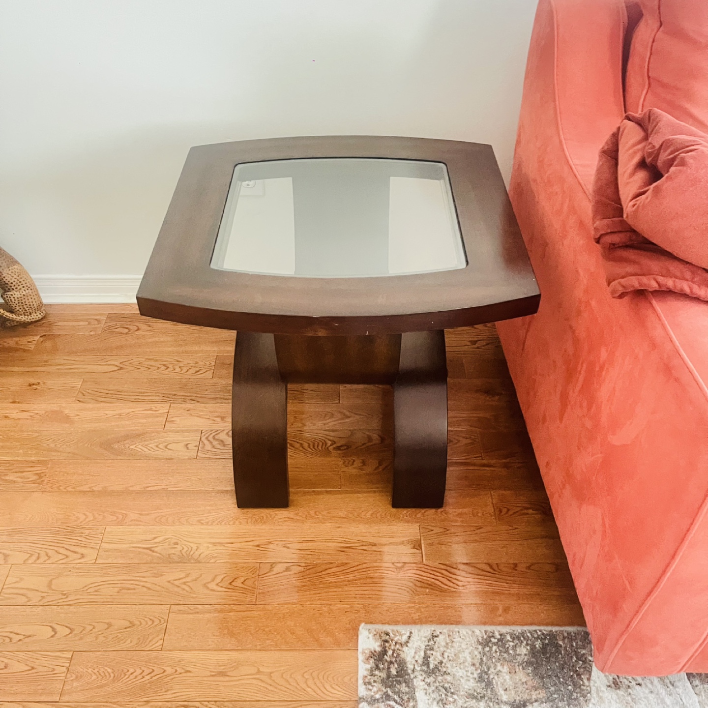 Glass Top End Table - photo 2