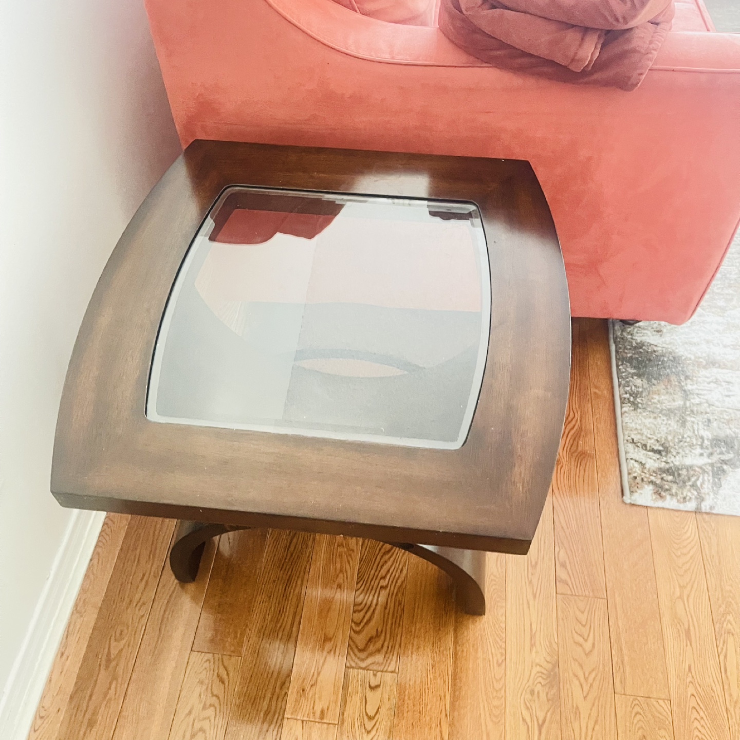 Glass Top End Table