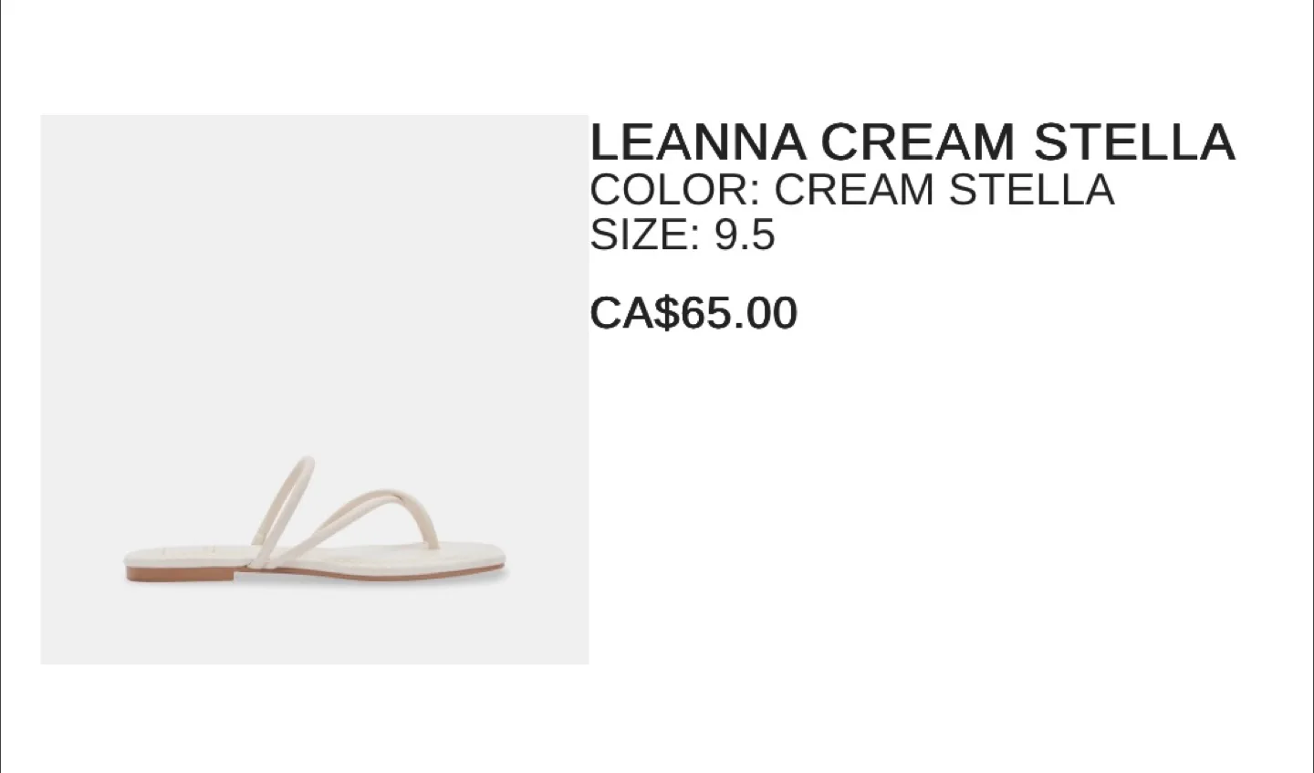 Dolce Vita Leanna Cream Stella Sandals - Size 9.5 image indicator(3)