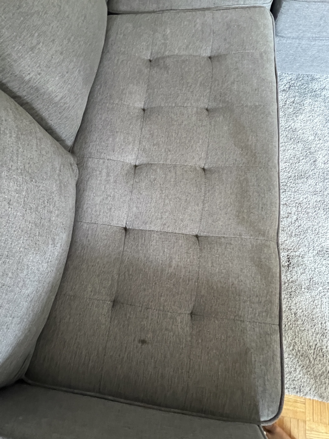 Grey Sectional Sofa with Ottoman - photo 4