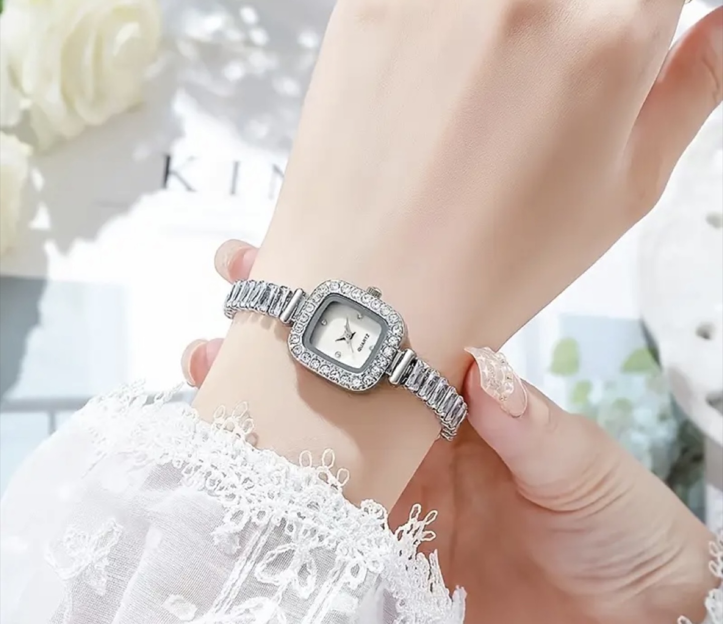 Silver Quartz Ladies Watch