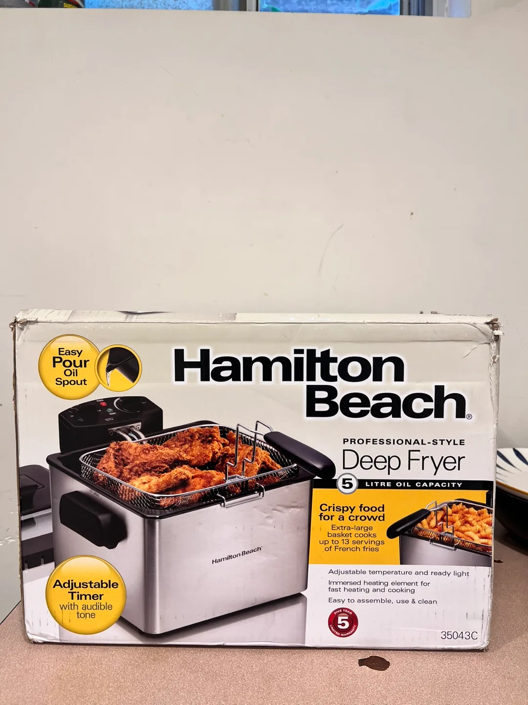 Hamilton Beach Professional-Style 5 Litre Deep Fryer OPEN BOX thumbnail