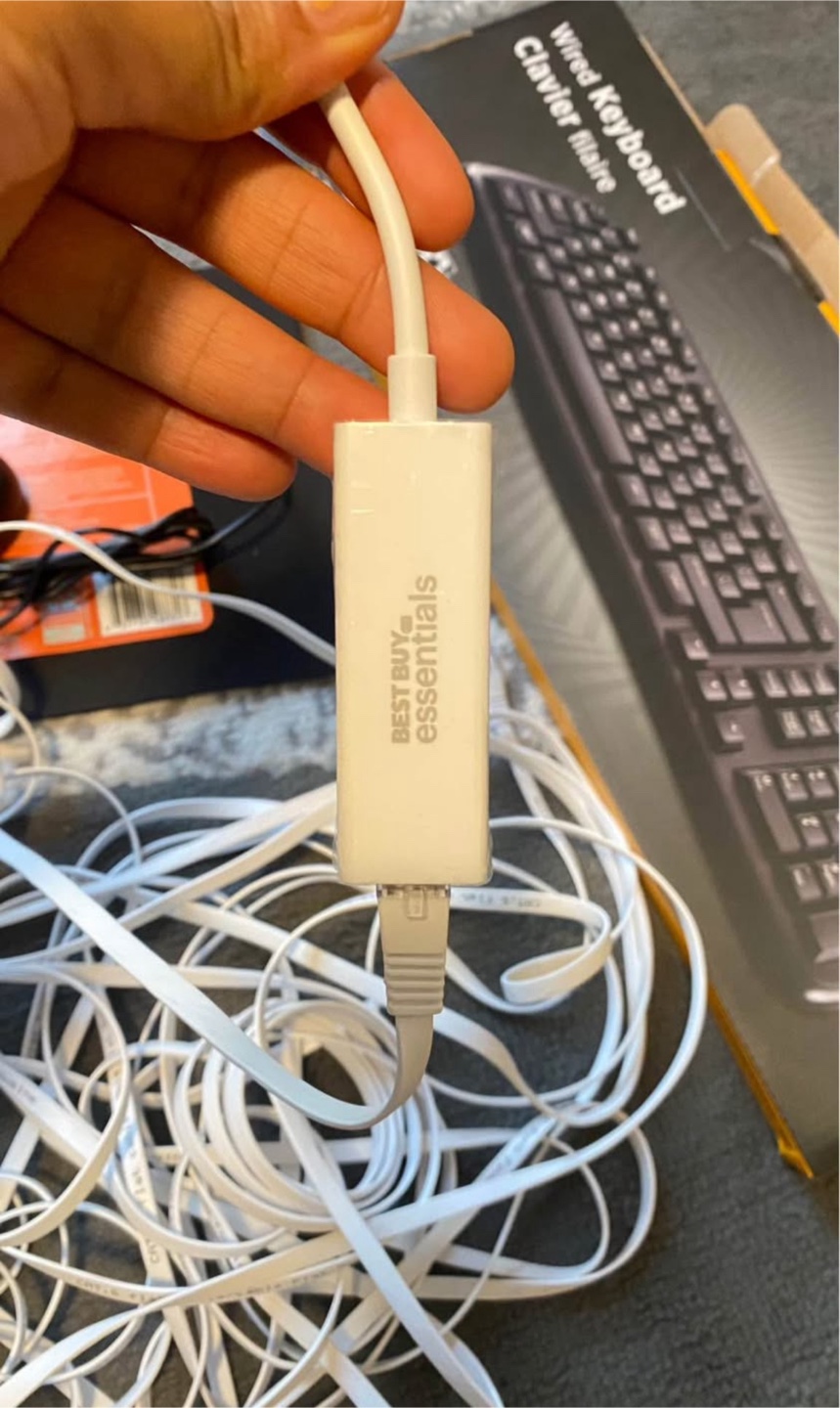 Best Buy Essentials Ethernet Adapter & onn. Mouse Pad