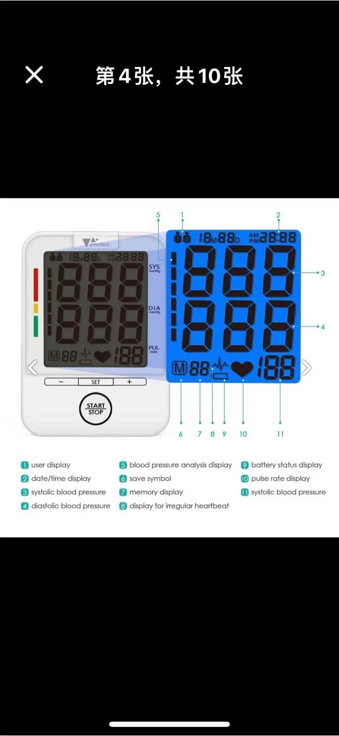 BLOOD PRESSURE MONITOR for wrist image indicator(6)