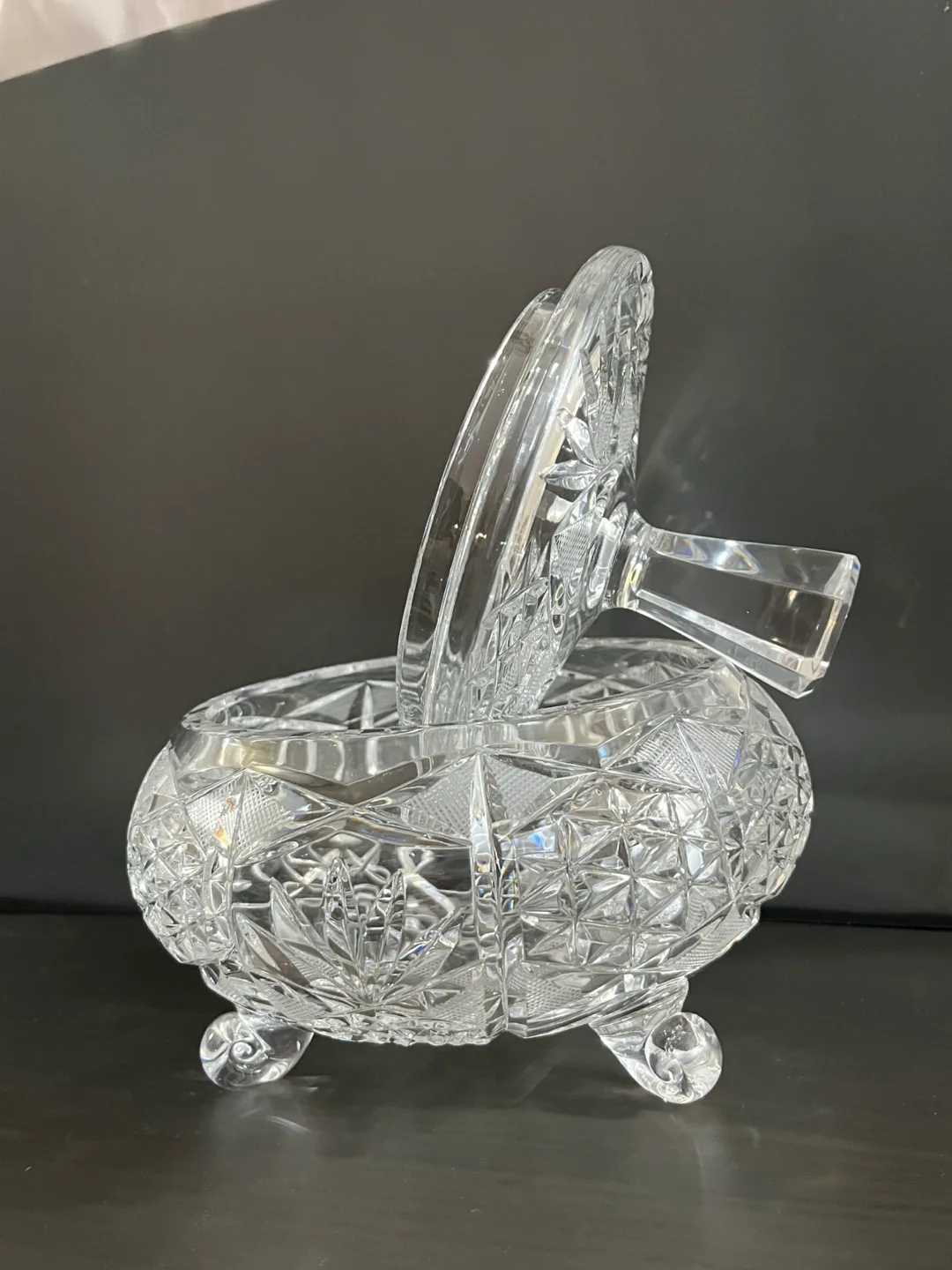 Crystal Candy Dish with Lid image indicator(2)