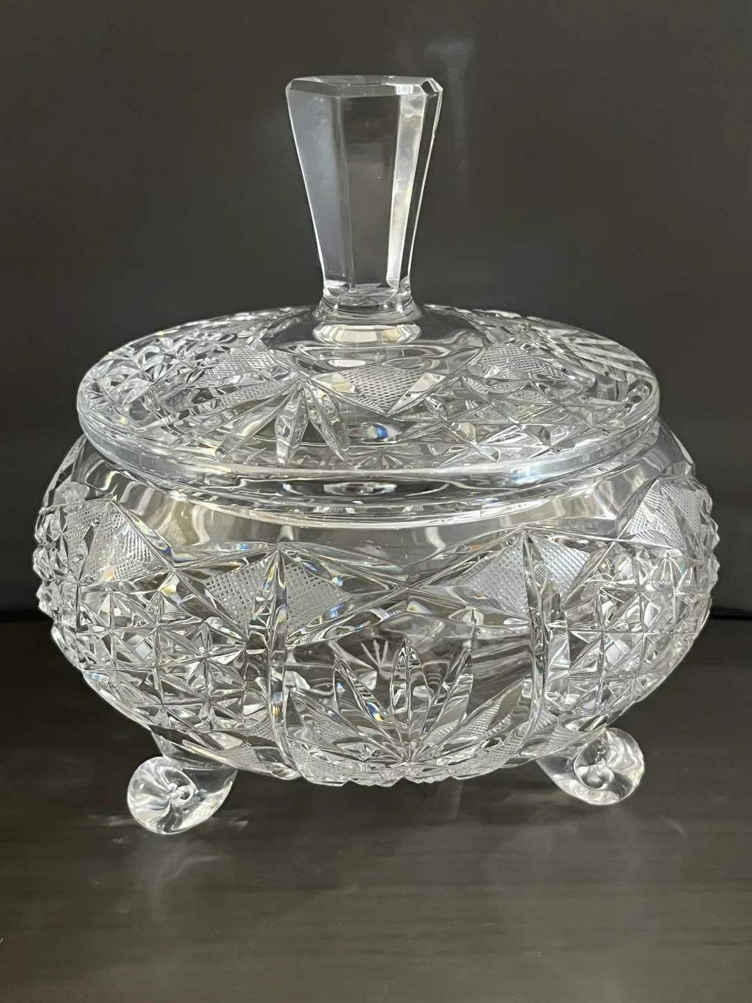 Crystal Candy Dish with Lid image indicator(3)