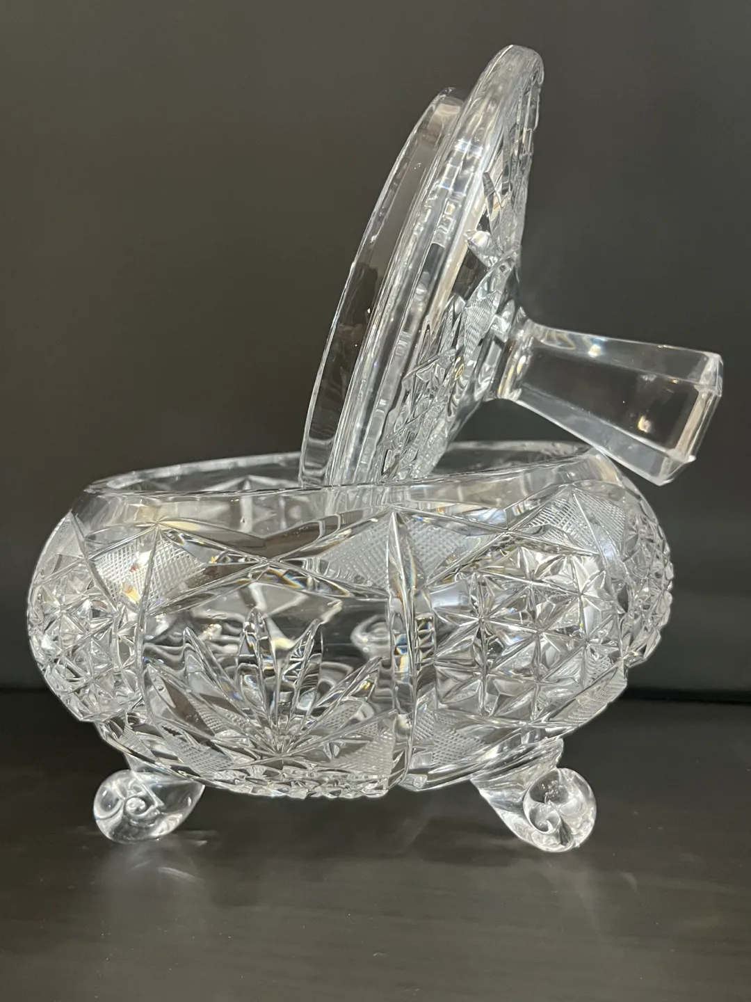 Crystal Candy Dish with Lid image indicator(9)