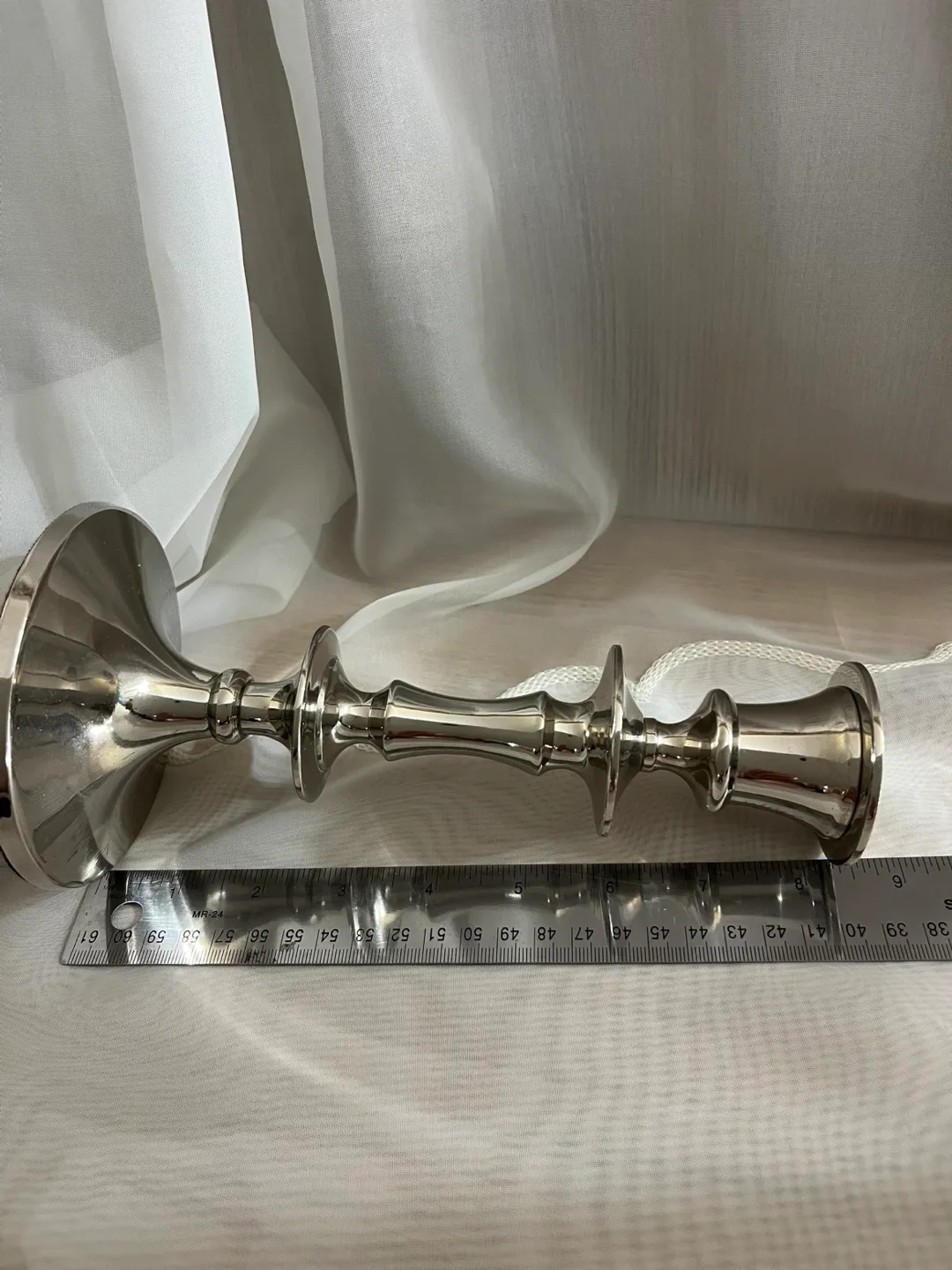 Silver Metal Candlestick Holders - Set of 2 image indicator(6)