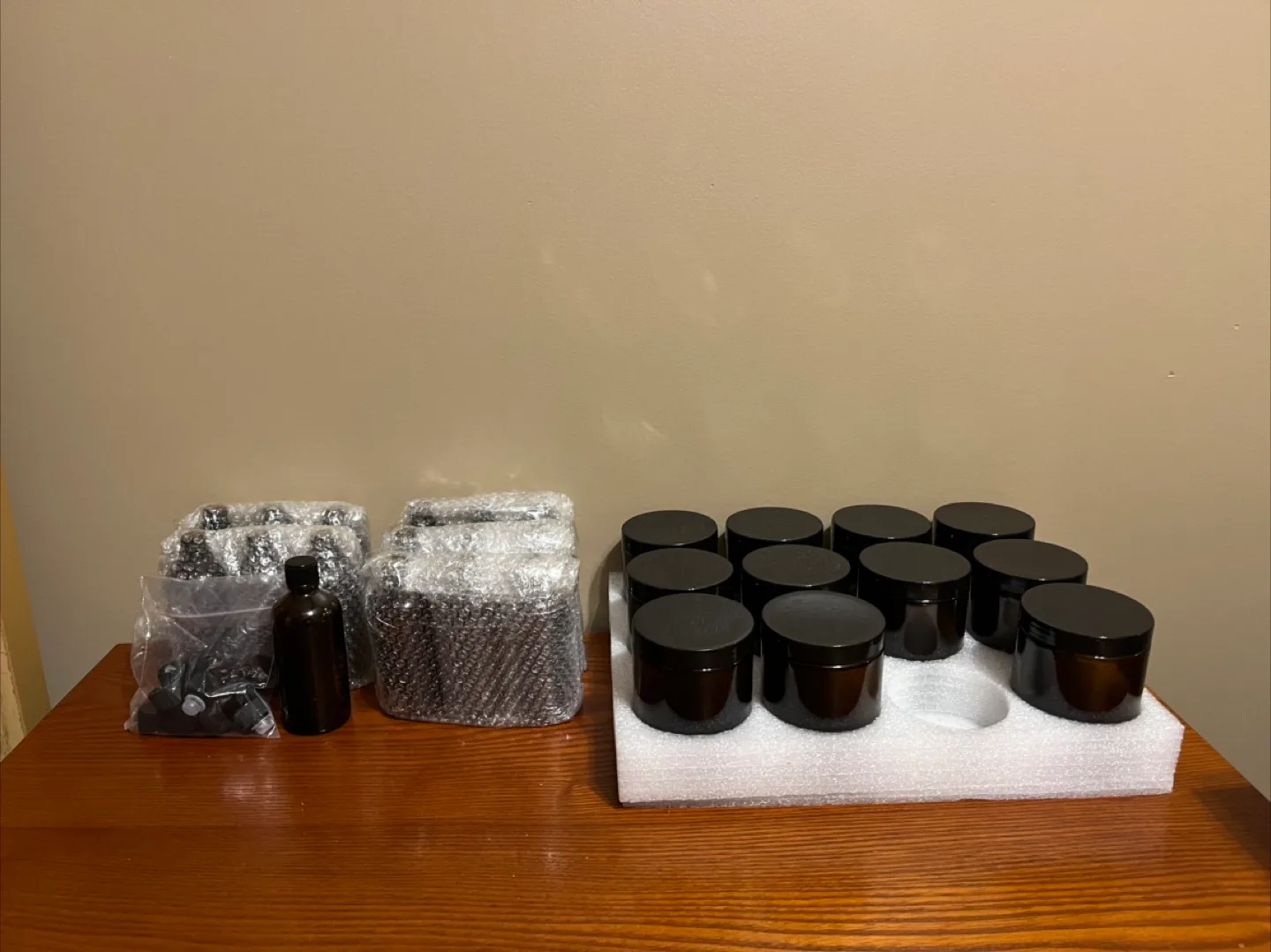 AMBER GLASS STORAGE BOTTLES/JARS thumbnail