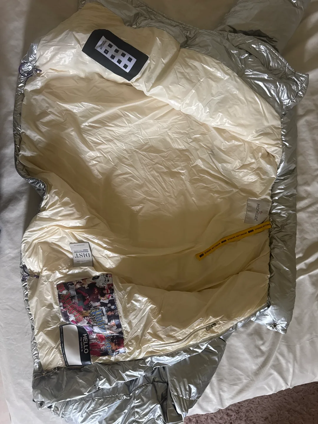 Moncler Silver Puffer Jacket image indicator(2)