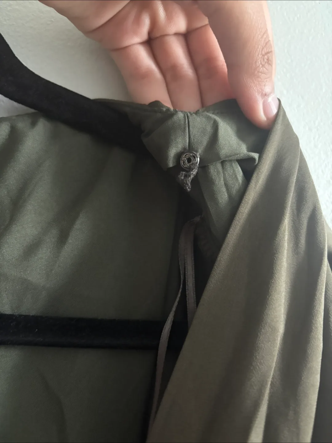 Banana Republic Olive Green Wrap Dress - XS image indicator(4)