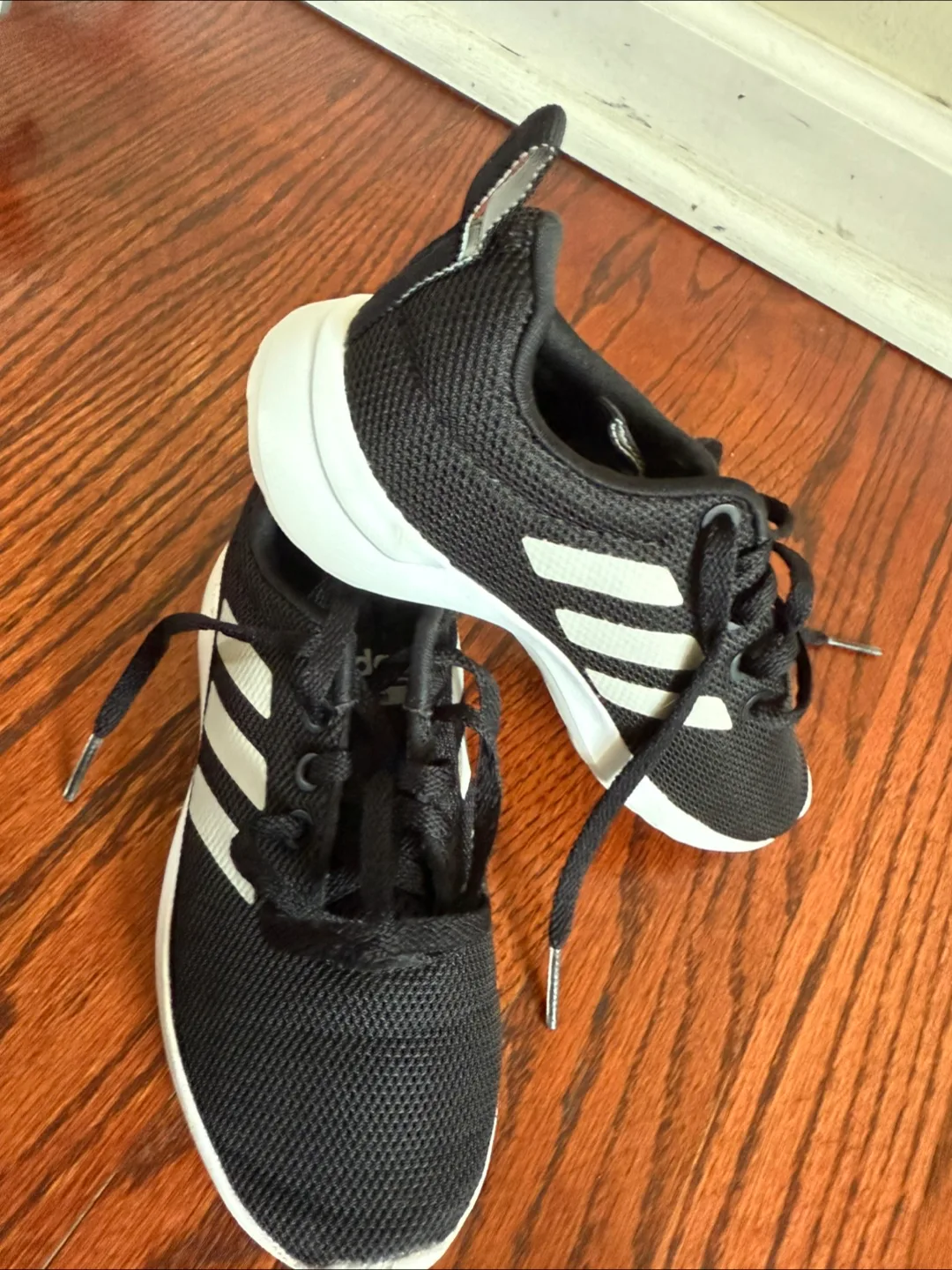 Adidas Lite Racer CLN Kids Black Sneakers - Size 10.5K image indicator(2)