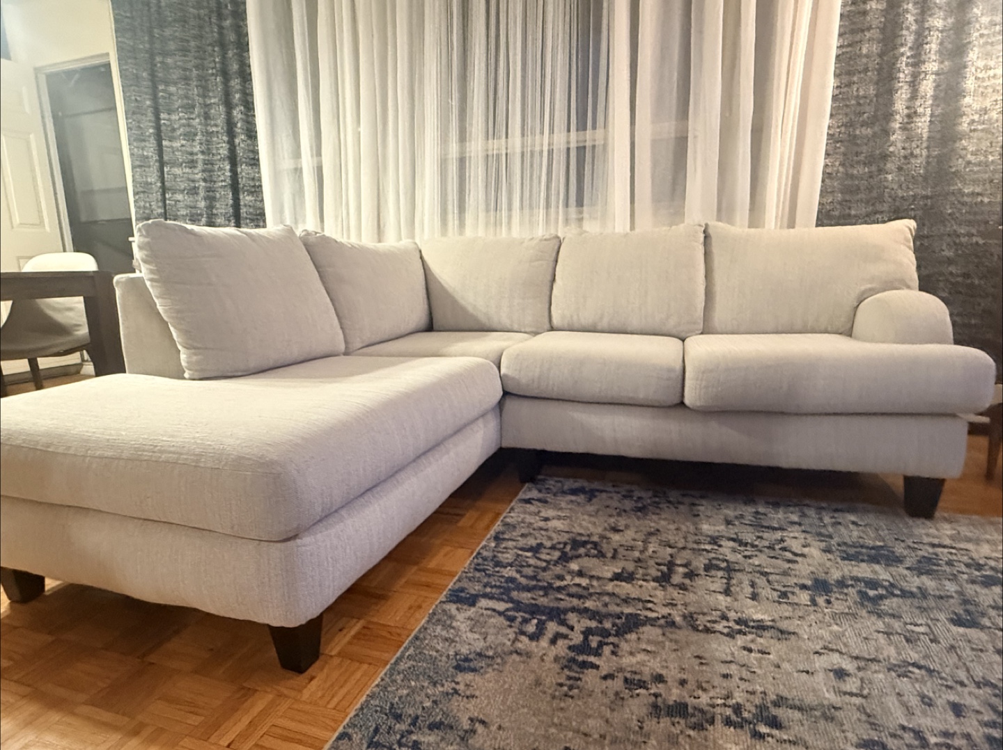 Beige Sectional Sofa (88x75 inches) - photo 4