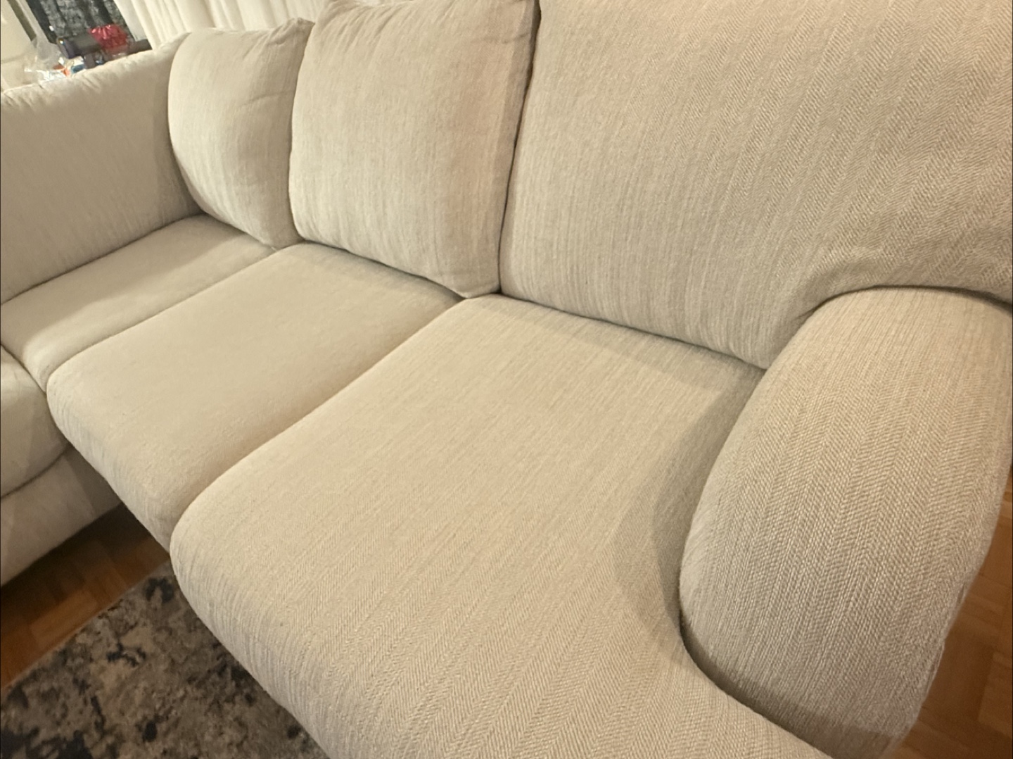 Beige Sectional Sofa (88x75 inches) - photo 3