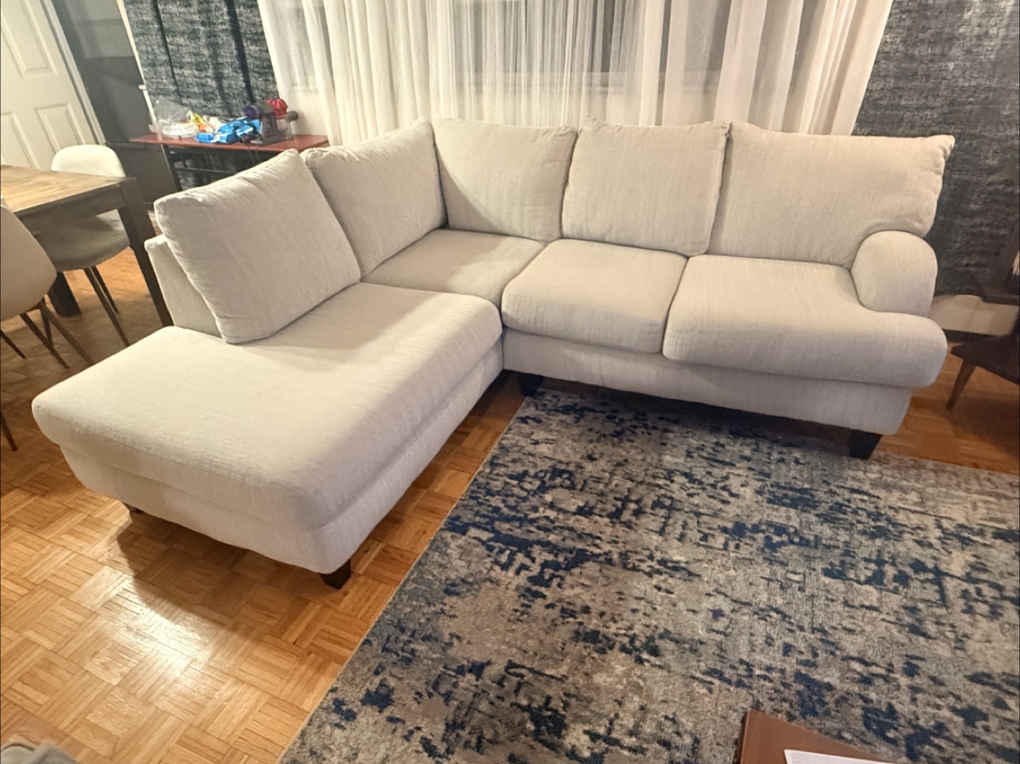 Beige Sectional Sofa (88x75 inches) - photo 5